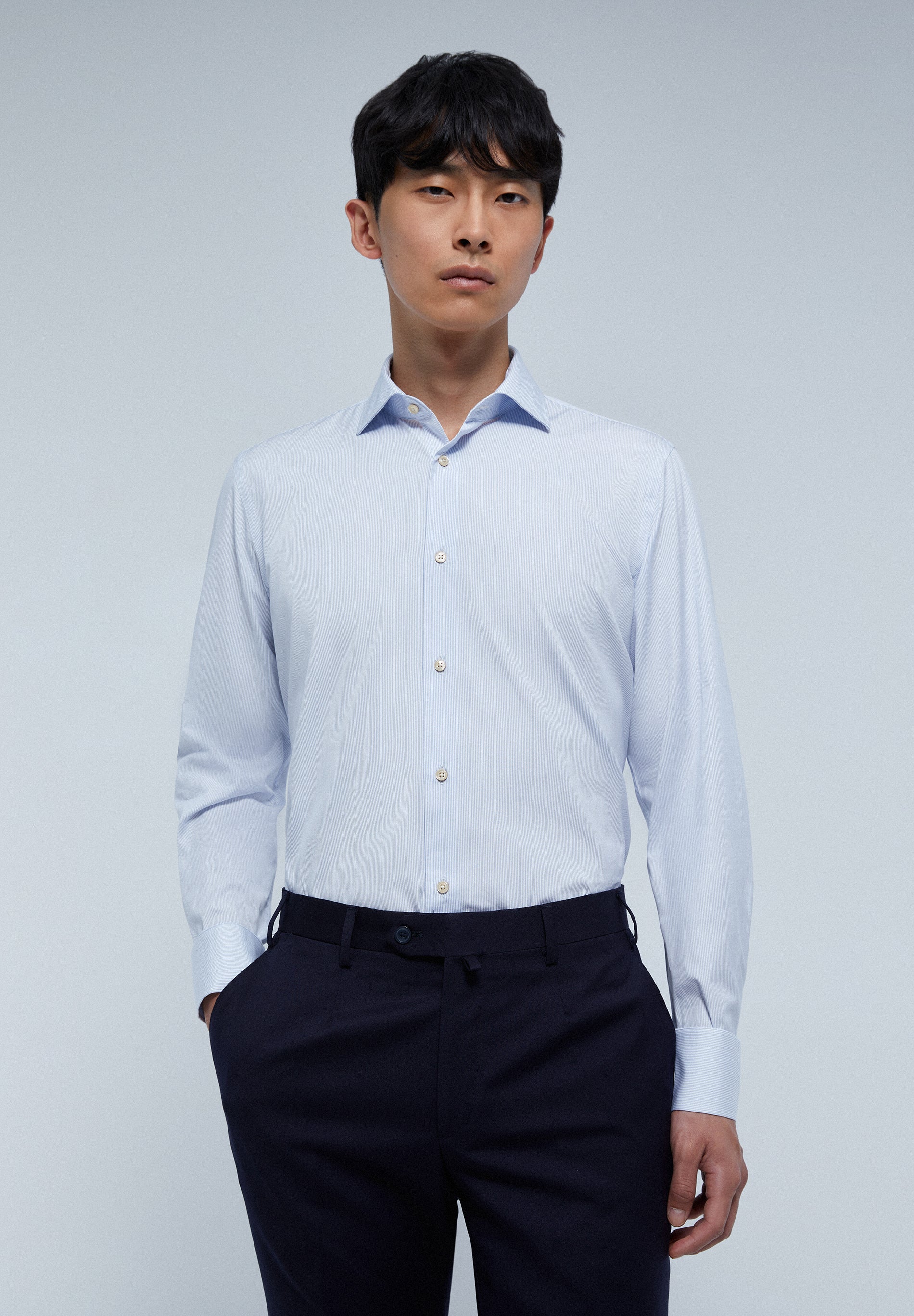 CAMISA VESTIR PUÑO MIXTO - Image 3