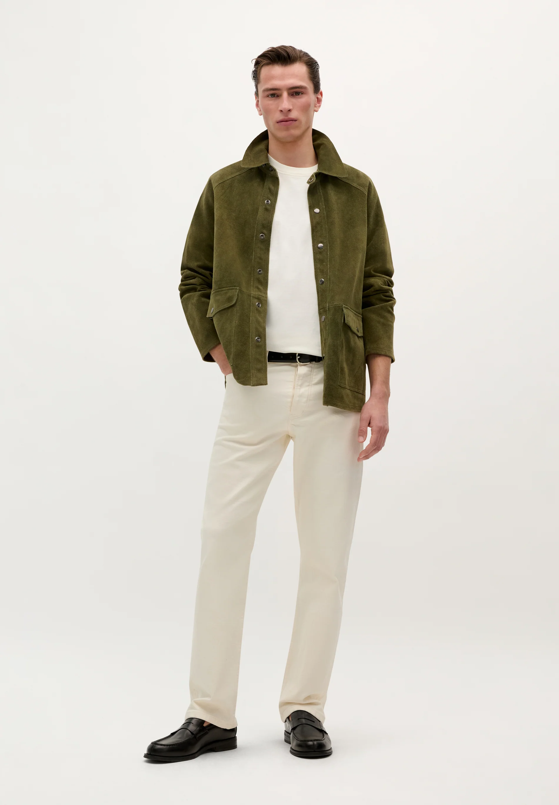 CHAQUETA PIEL BOLSILLOS TAPETA - Image 2