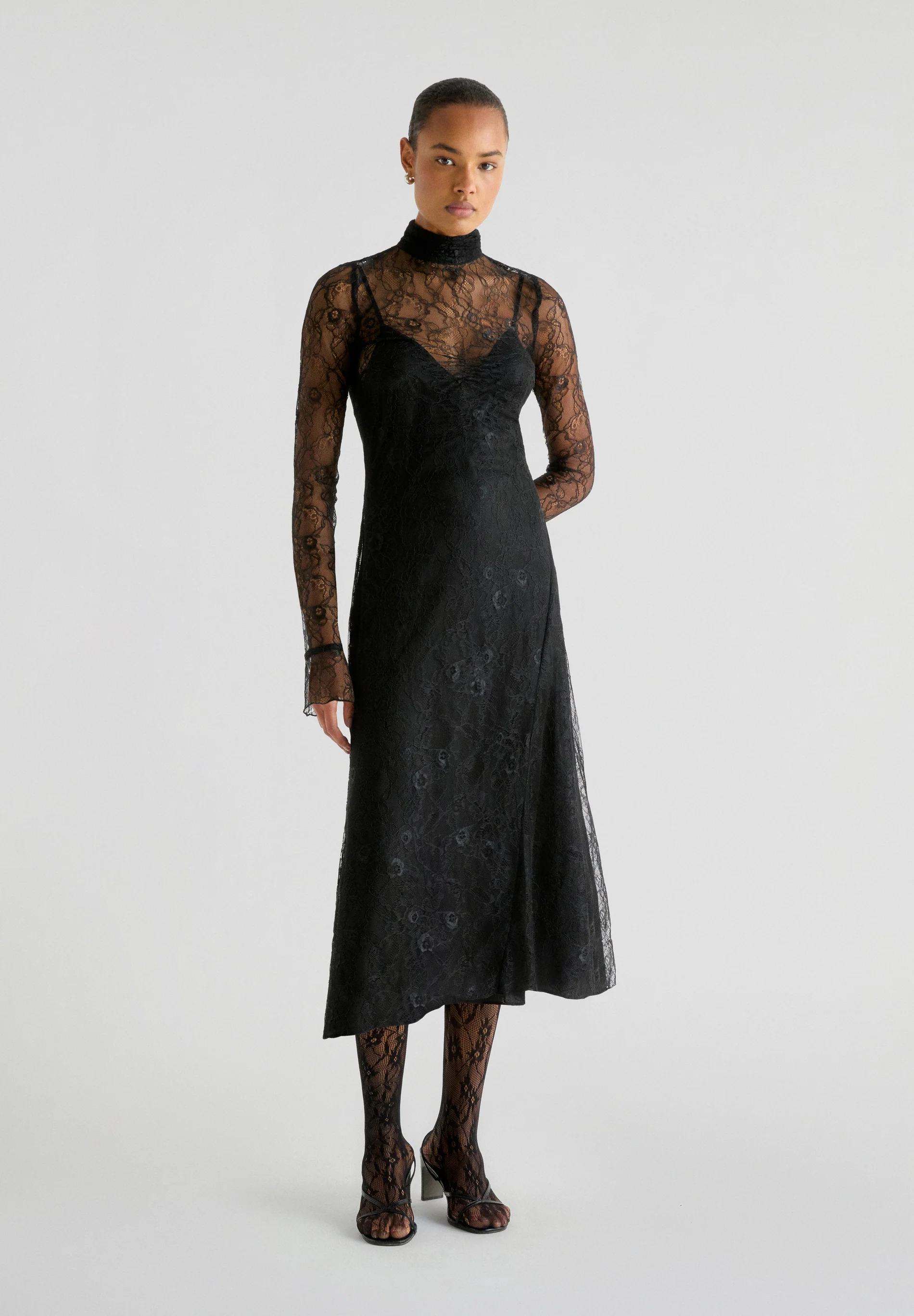 VESTIDO MIDI ENCAJE - Image 3