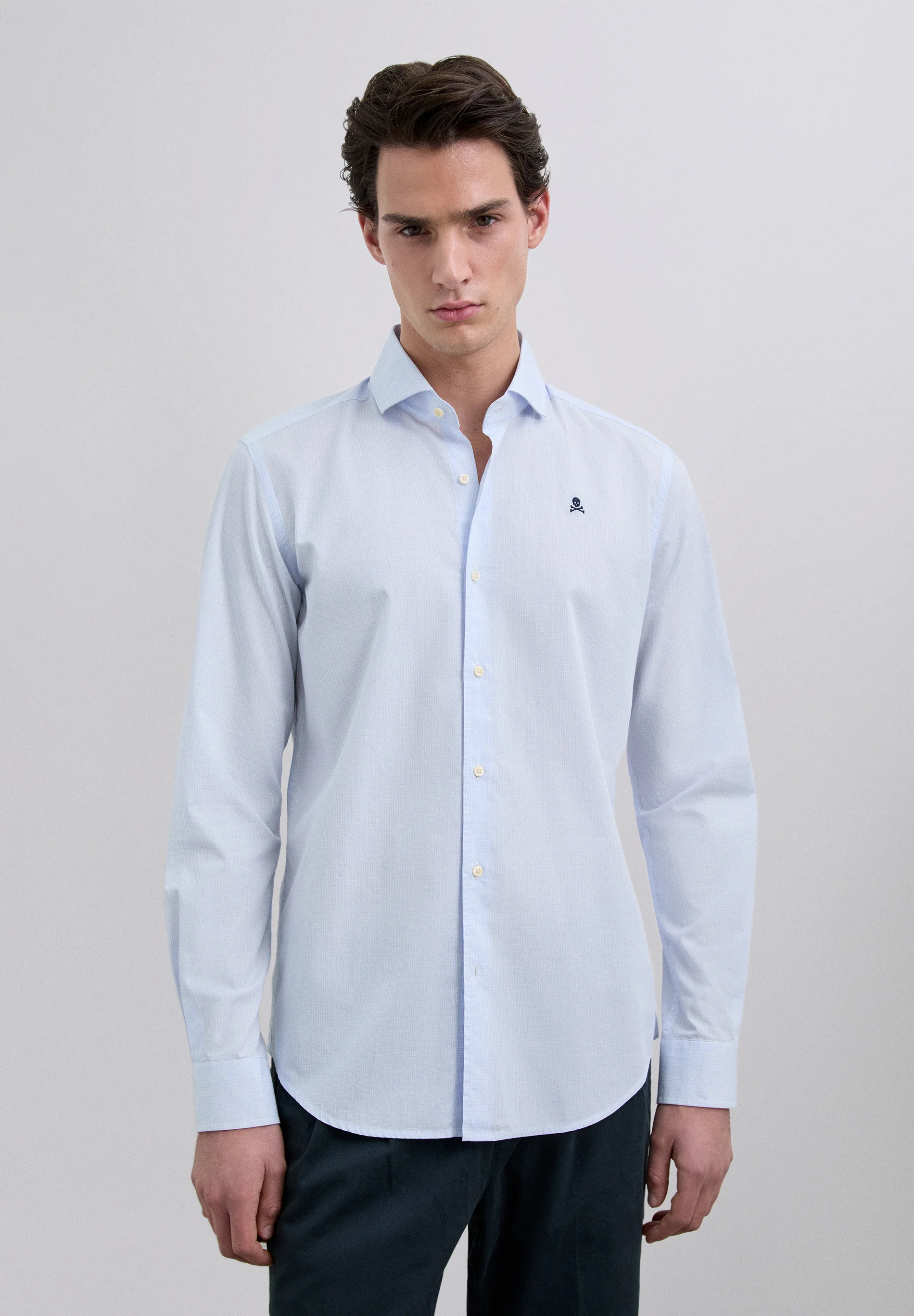 CAMISA CALAVERA BORDADA