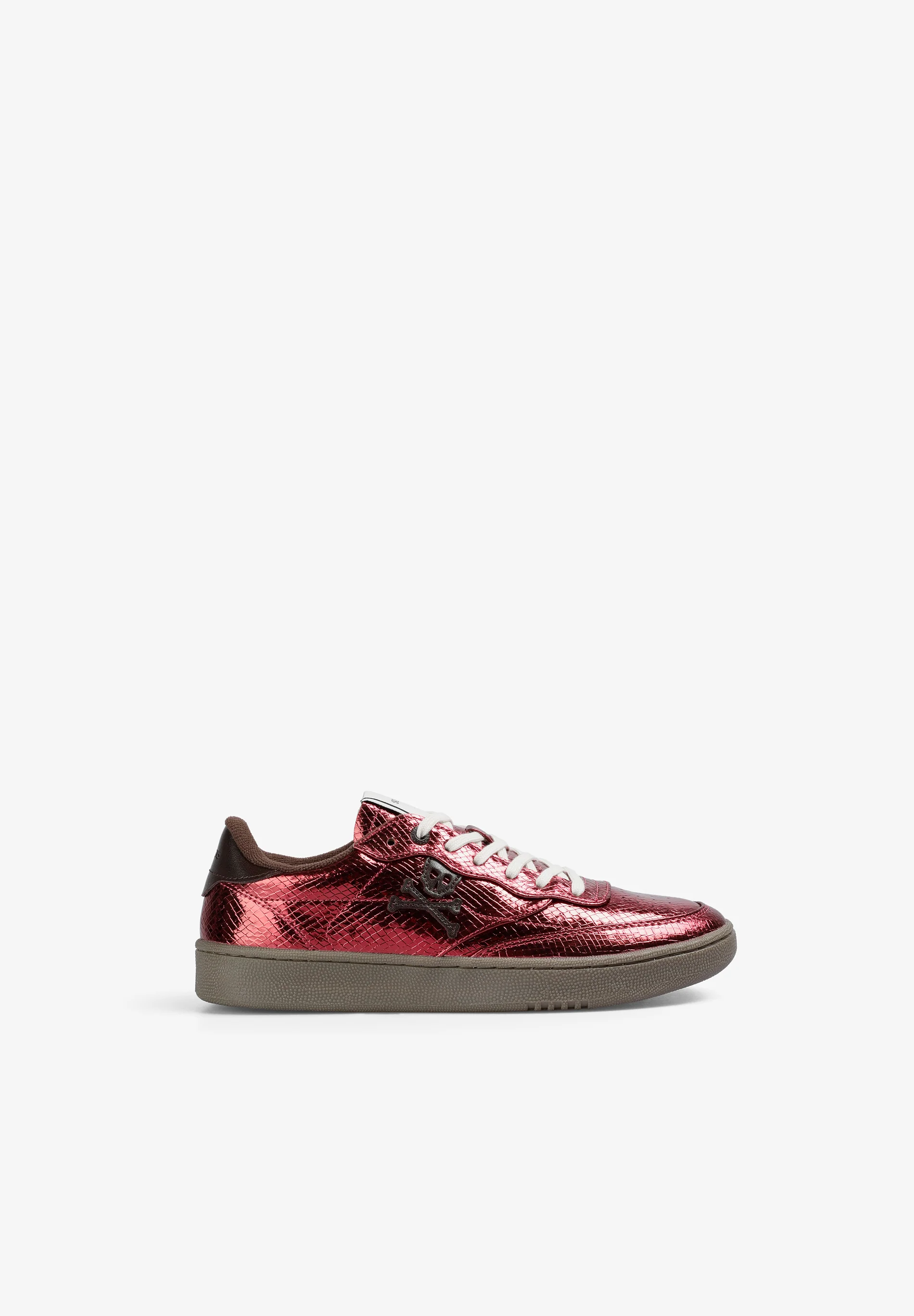 SNEAKERS METALIZADAS TEXTURA SERPIENTE