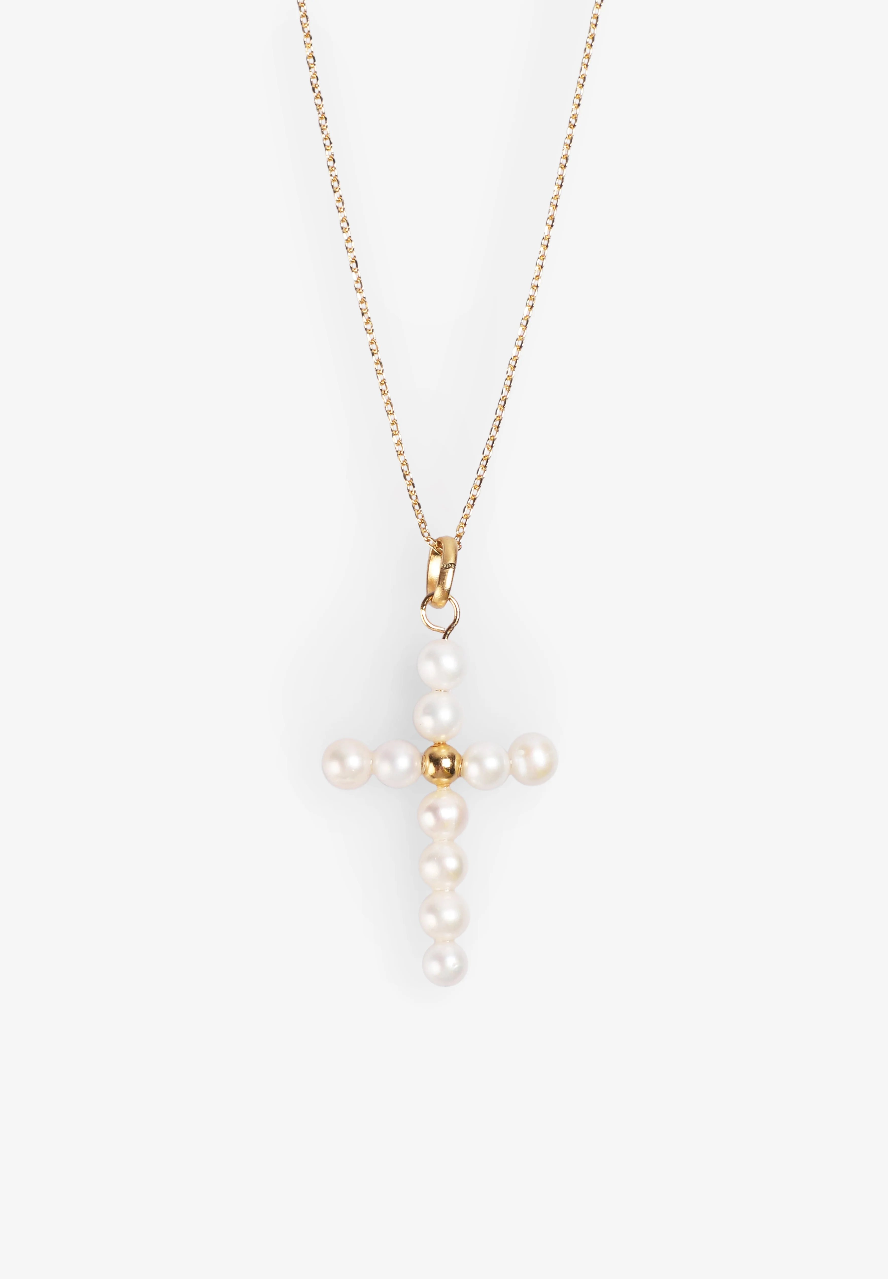 ALHAJA CULT STORE | COLLAR PEARLY CROSS CHARM - Image 2