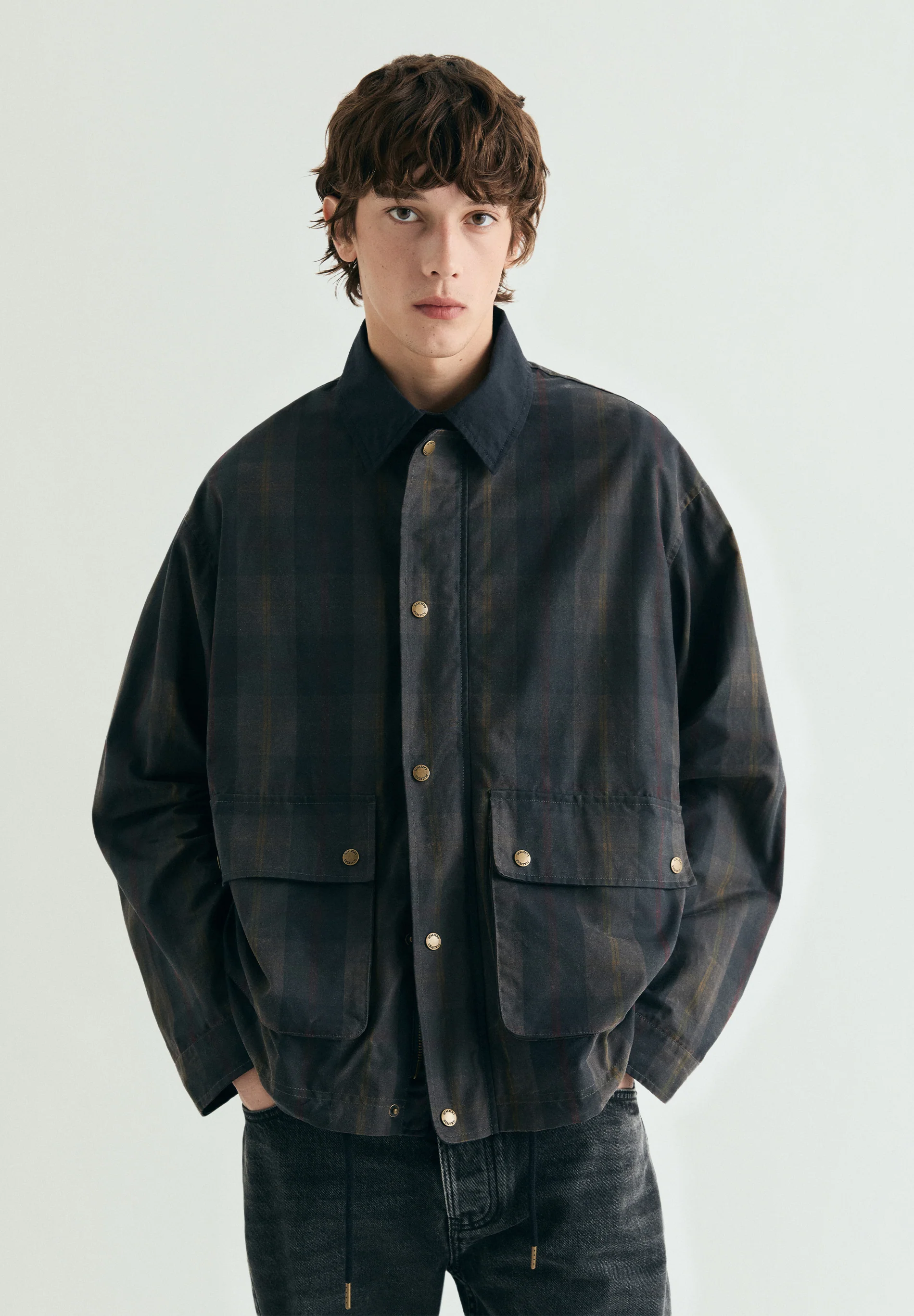 CHAQUETA ENCERADA CUADROS - Image 4