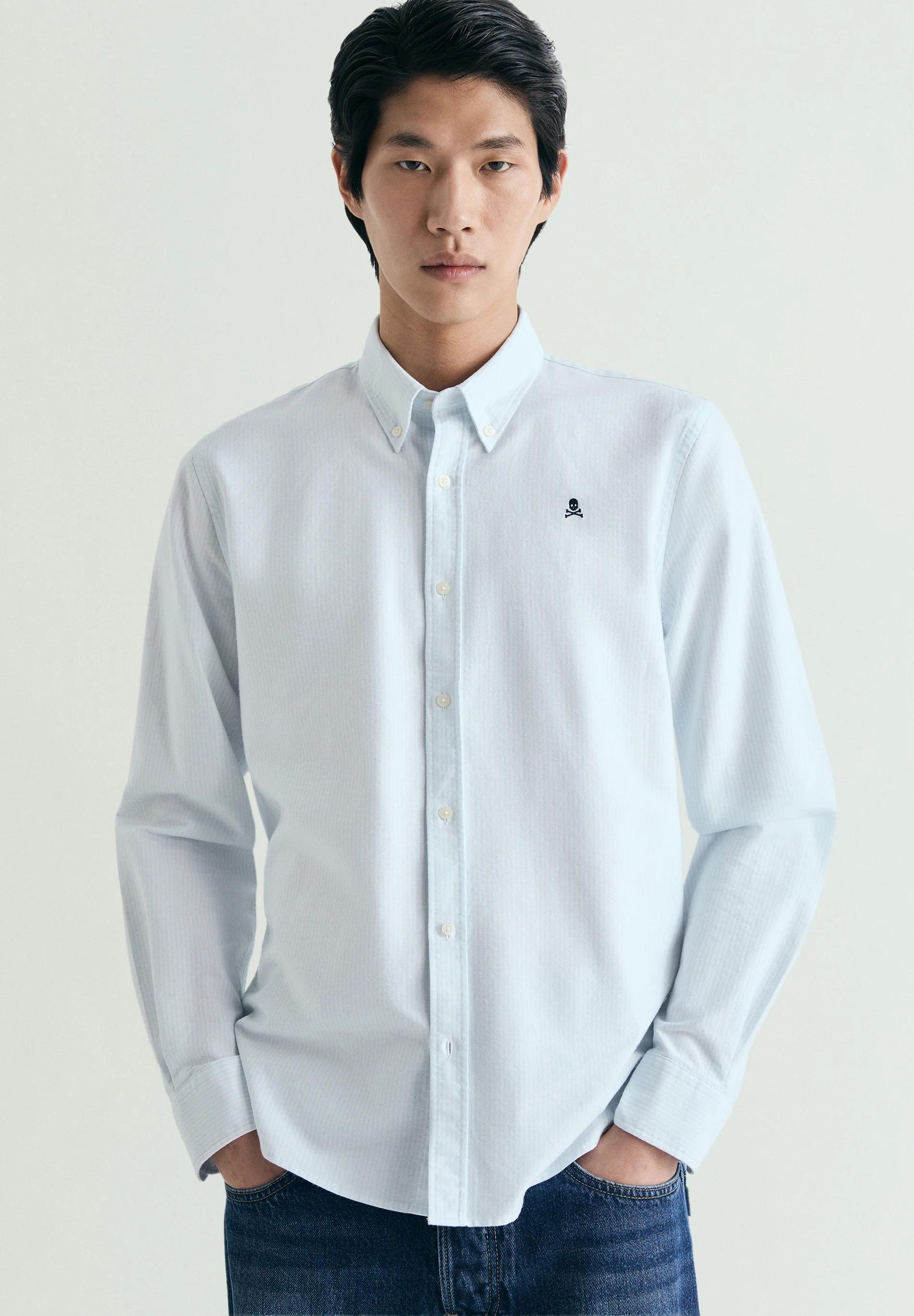 CAMISA OXFORD ESTAMPADA RAYAS