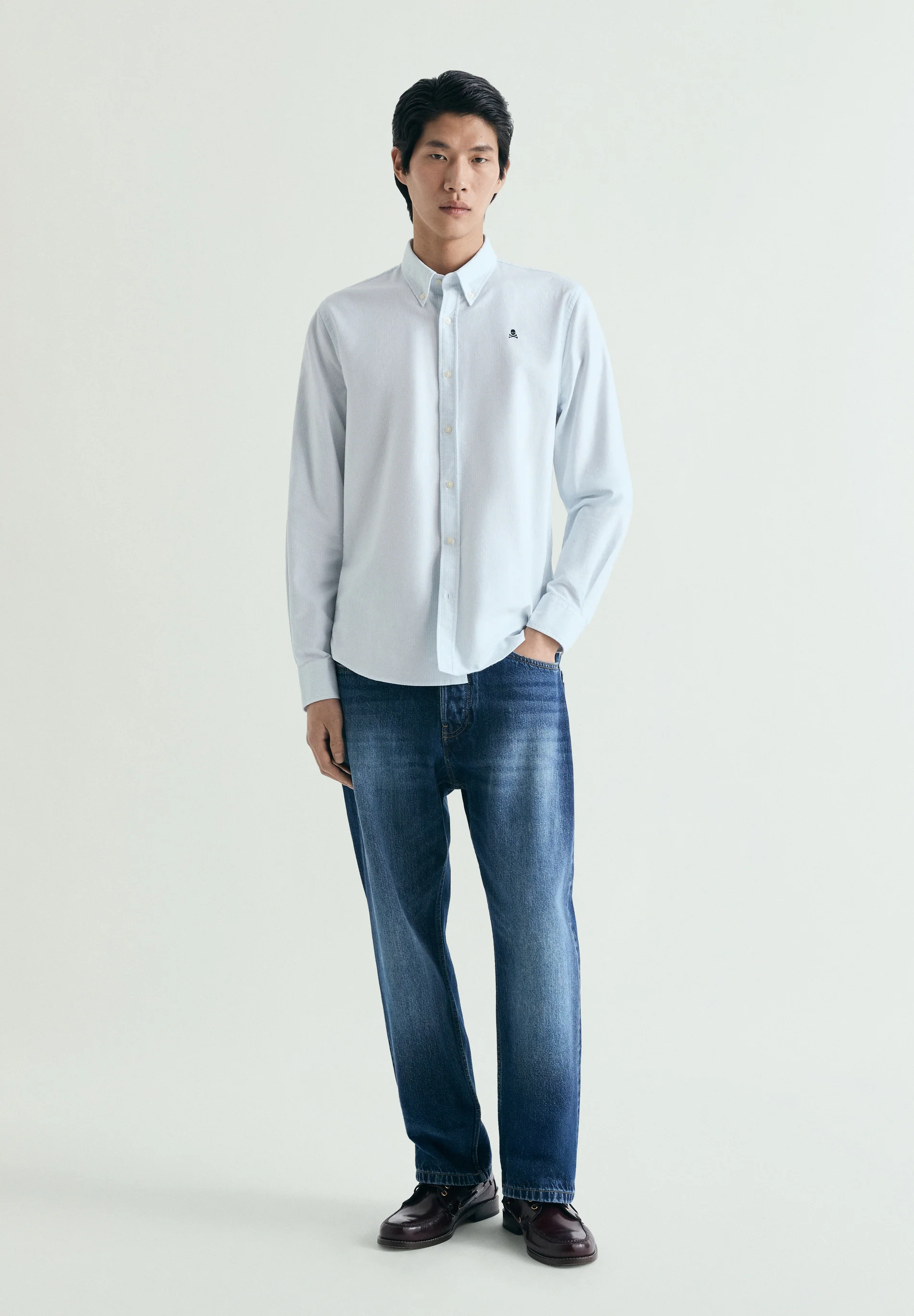 CAMISA OXFORD ESTAMPADA RAYAS - Image 2