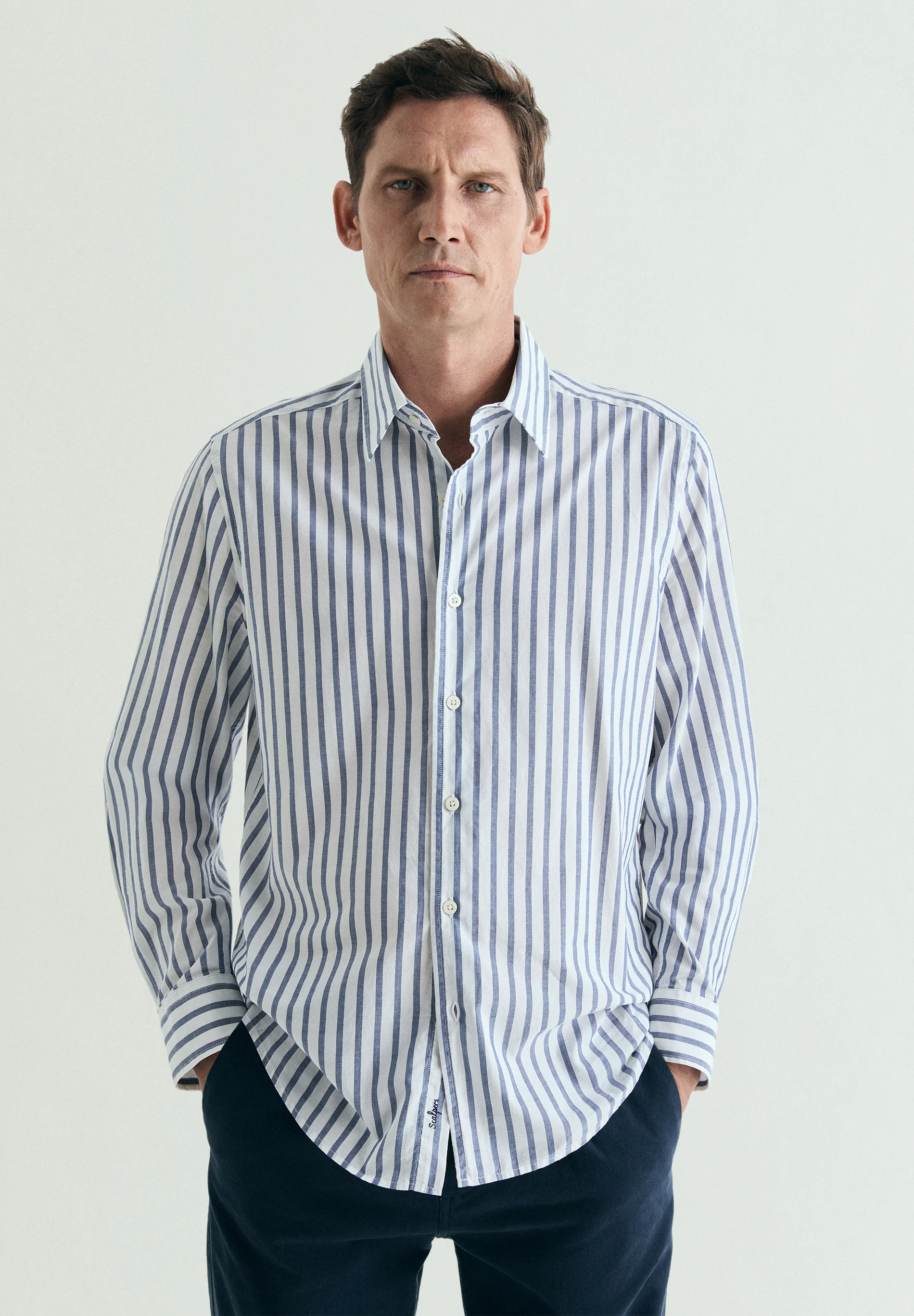 CAMISA RAYAS ALGODÓN REGULAR FIT