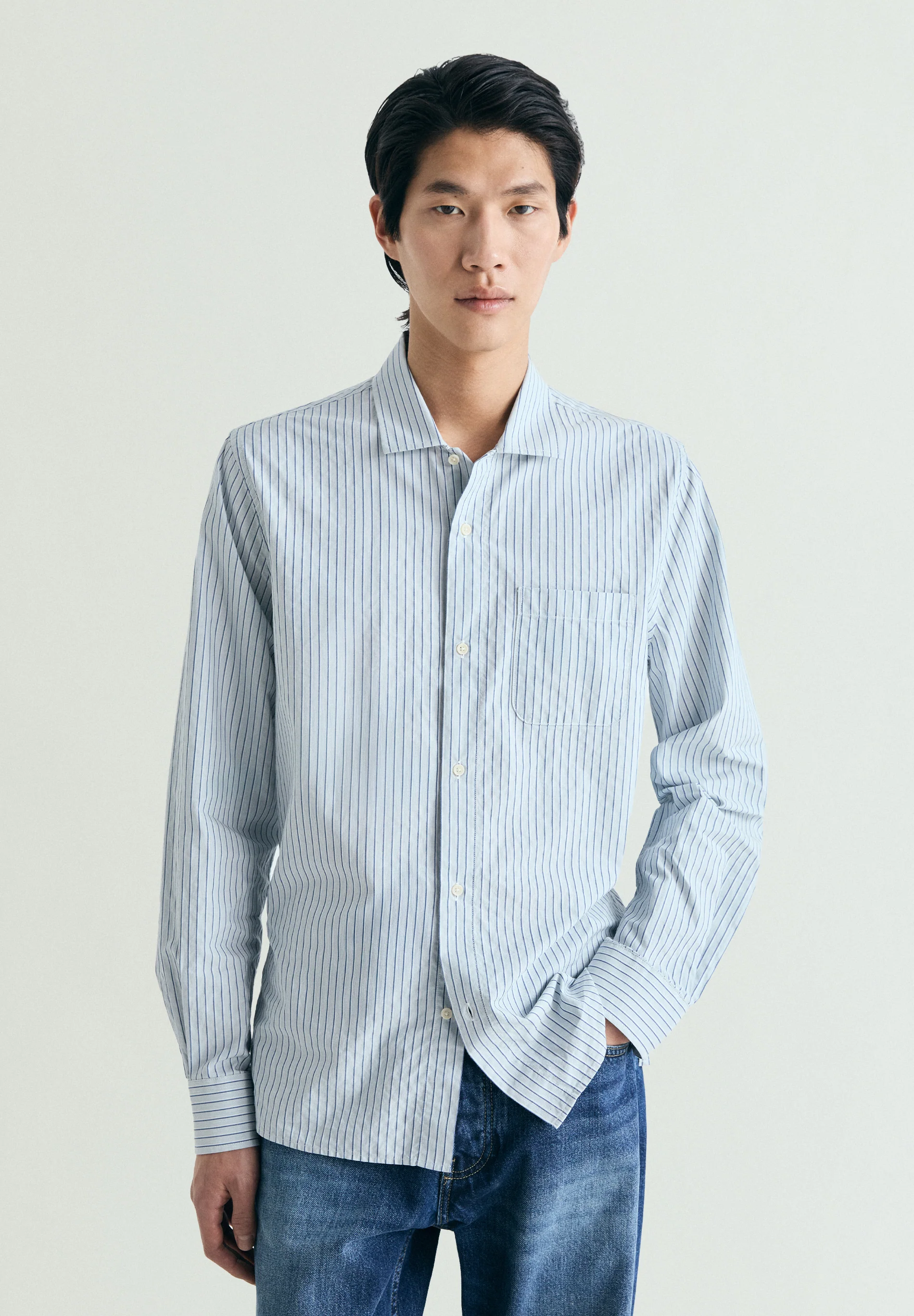 CAMISA RAYAS BOLSILLO