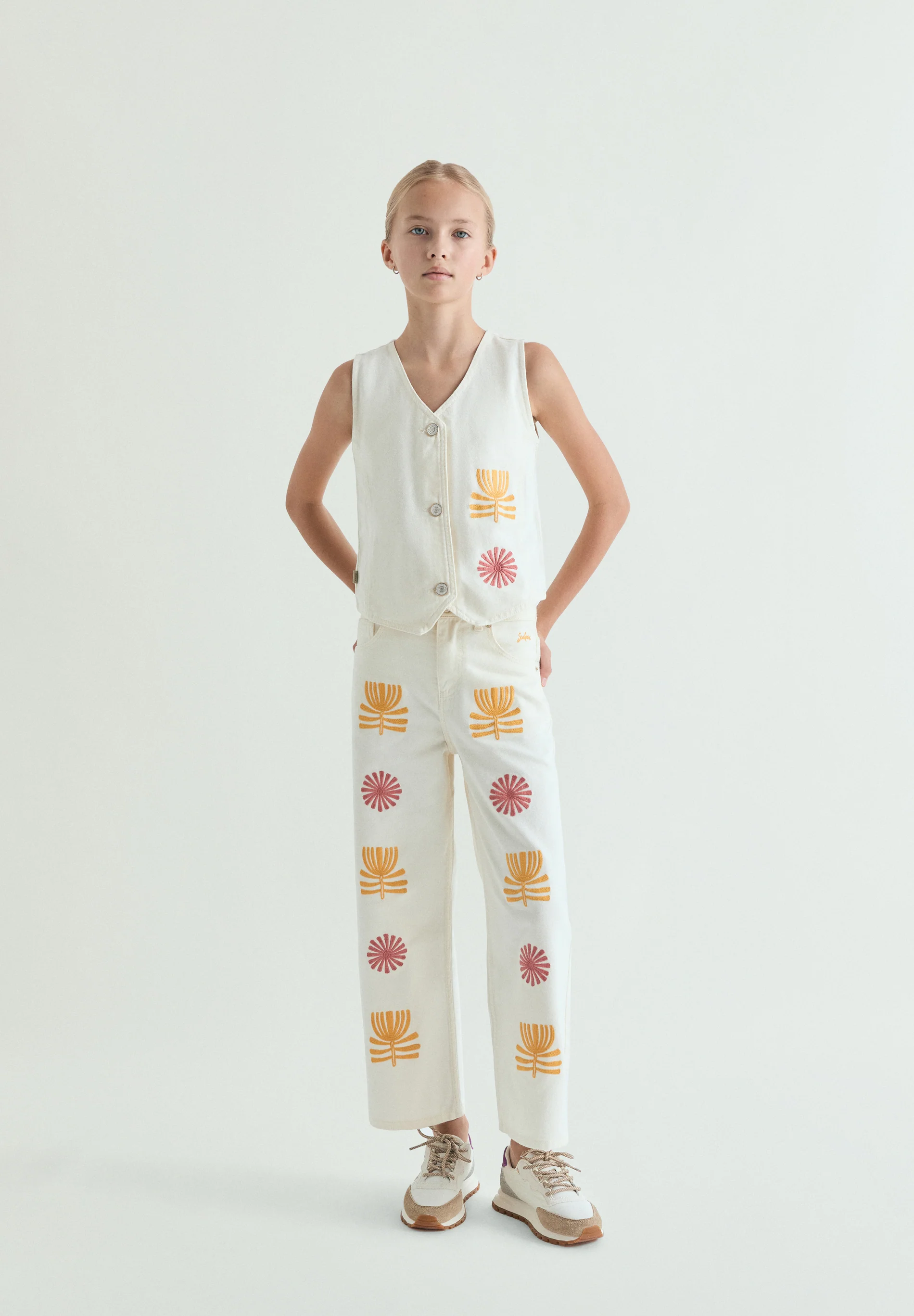 JEANS CULOTTE BORDADOS