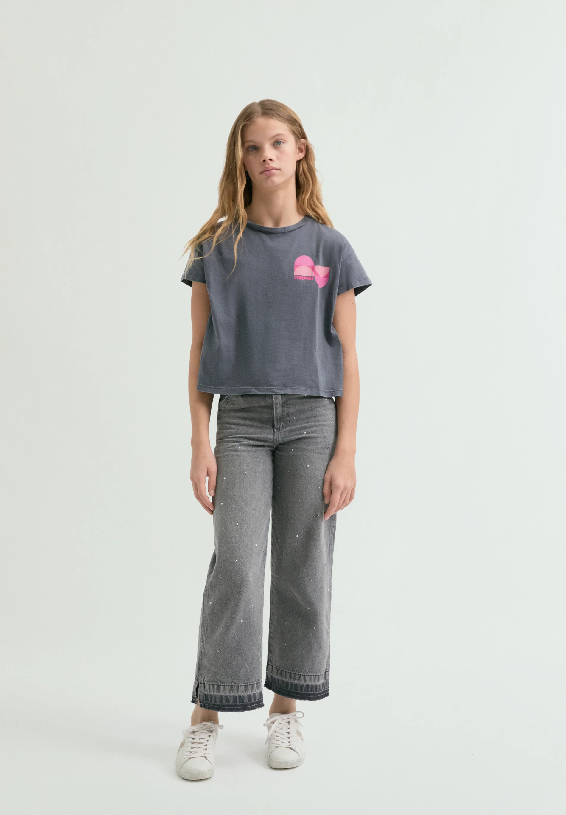 CAMISETA ESTAMPADA CONTRASTE - Image 2