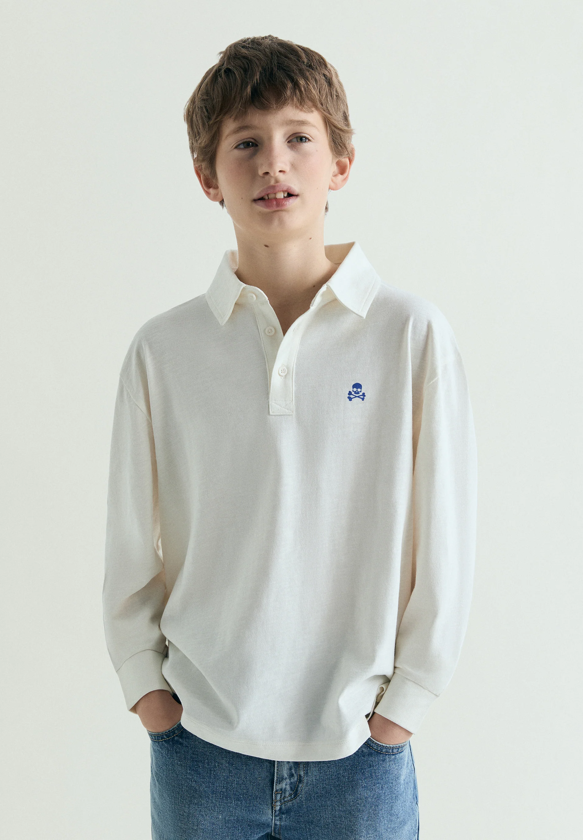 POLO MANGA LARGA ESTAMPADO A CONTRASTE - Image 3