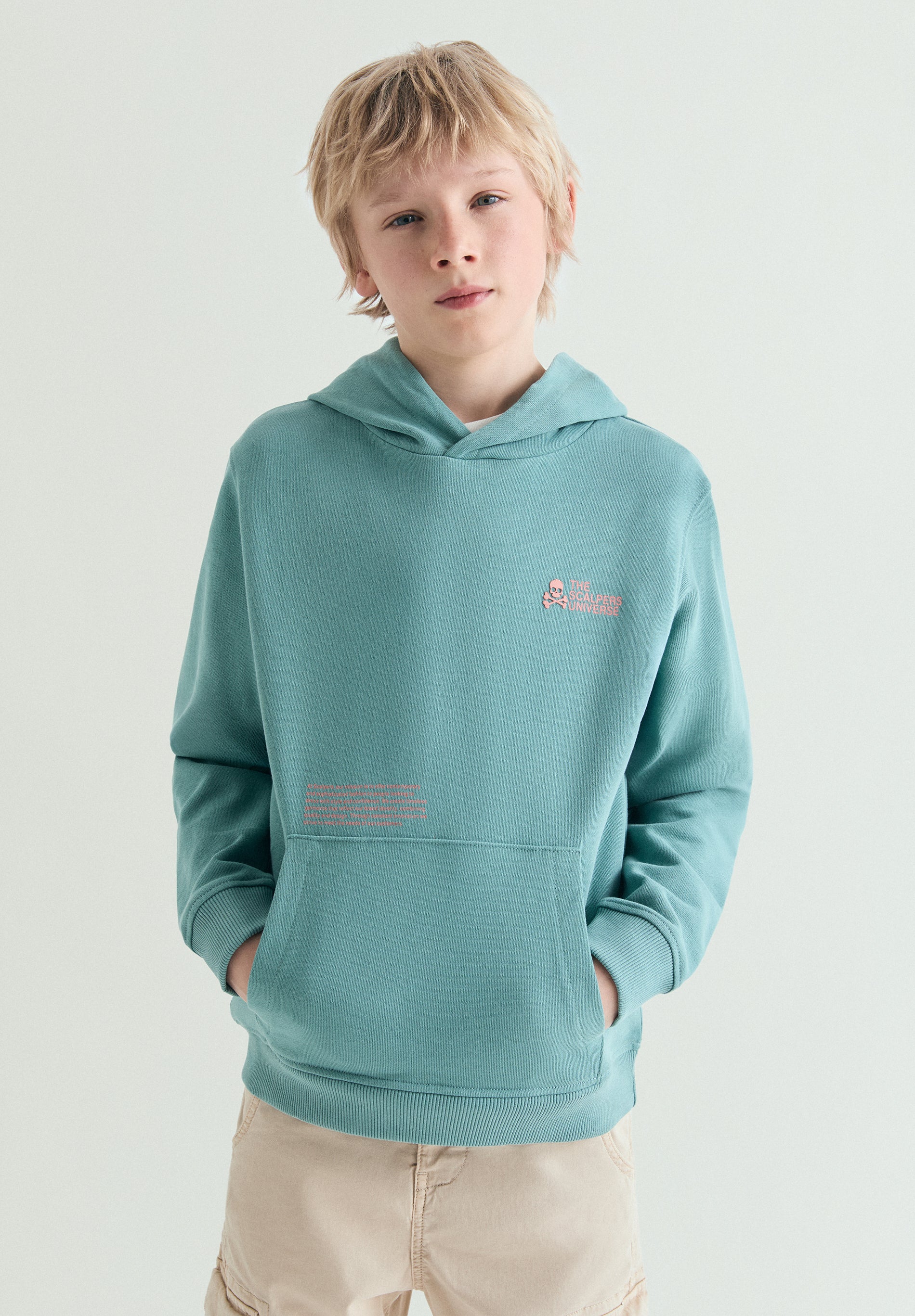 SUDADERA CON CAPUCHA ESTAMPADO CALAVERA - Image 2