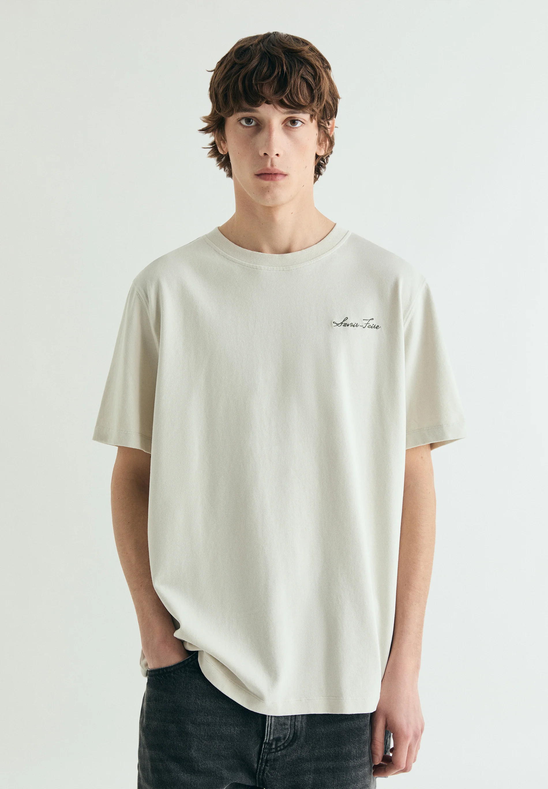 CAMISETA BORDADO CONTRASTE RELAXED - Image 3
