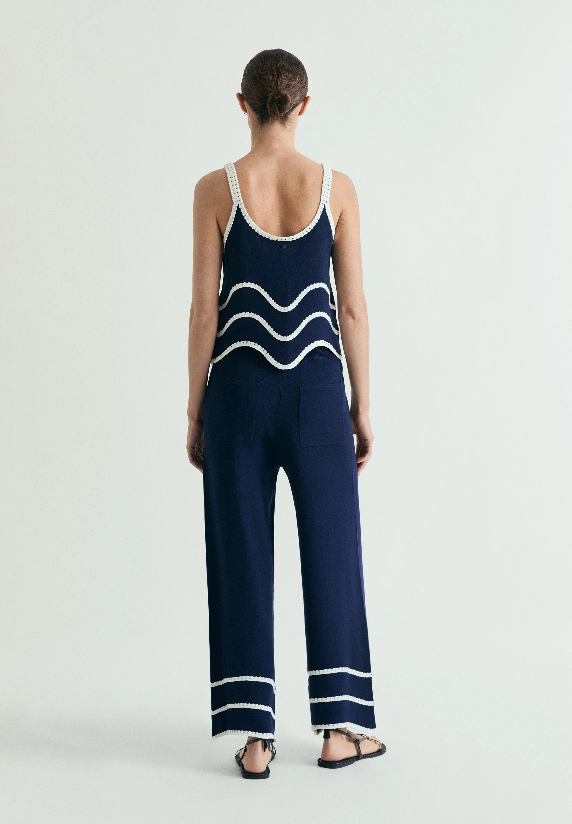 PANTALÓN PUNTO FINO CONTRASTE - Image 3