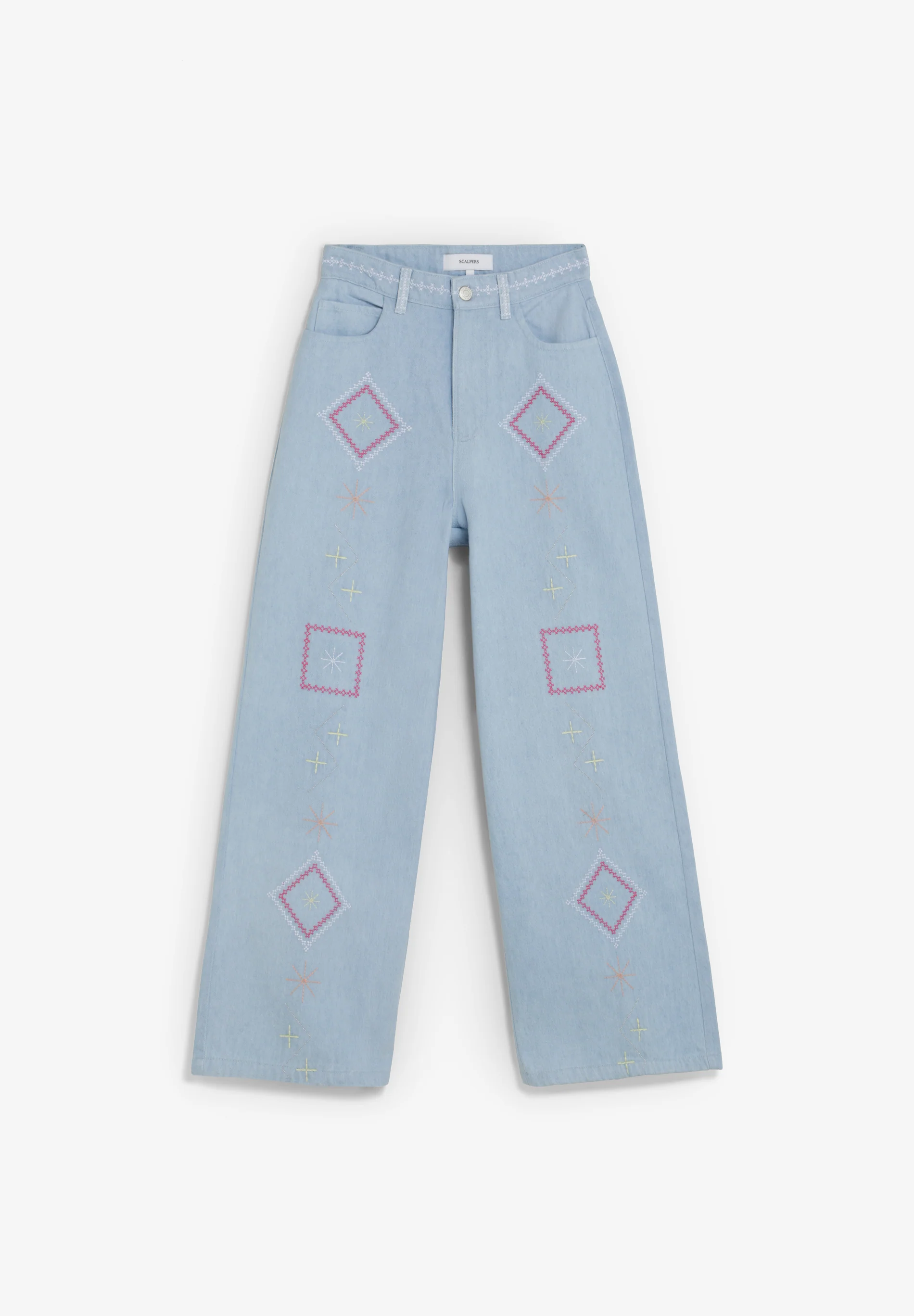PANTALÓN DENIM WIDE LEG  BORDADOS - Image 4