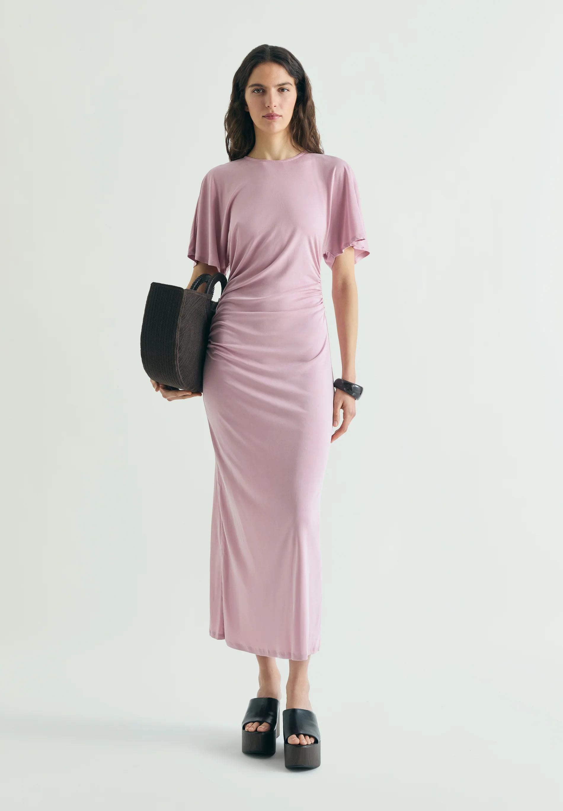 VESTIDO CUPRO FRUNCES - Image 2