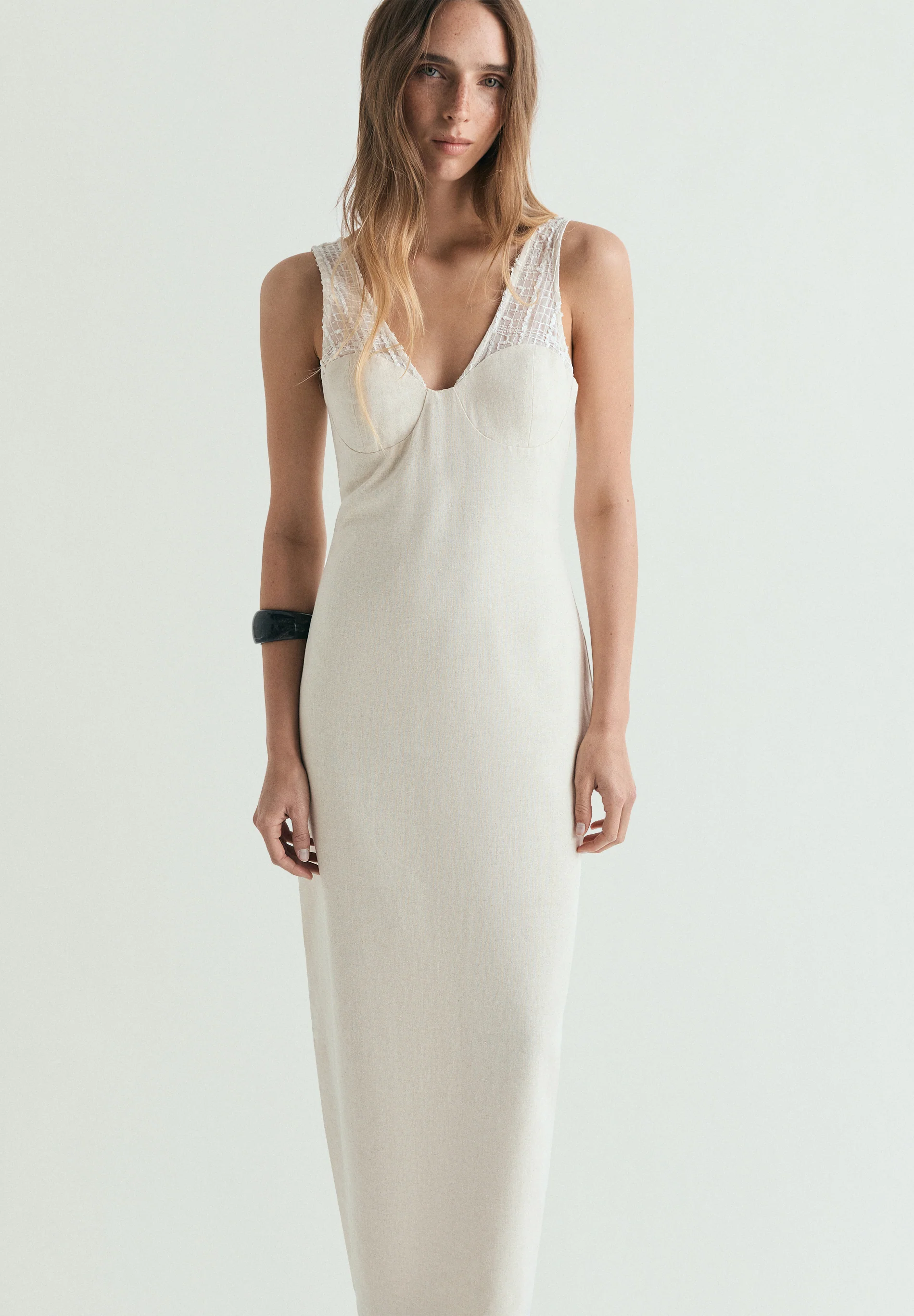 VESTIDO MIDI LINO