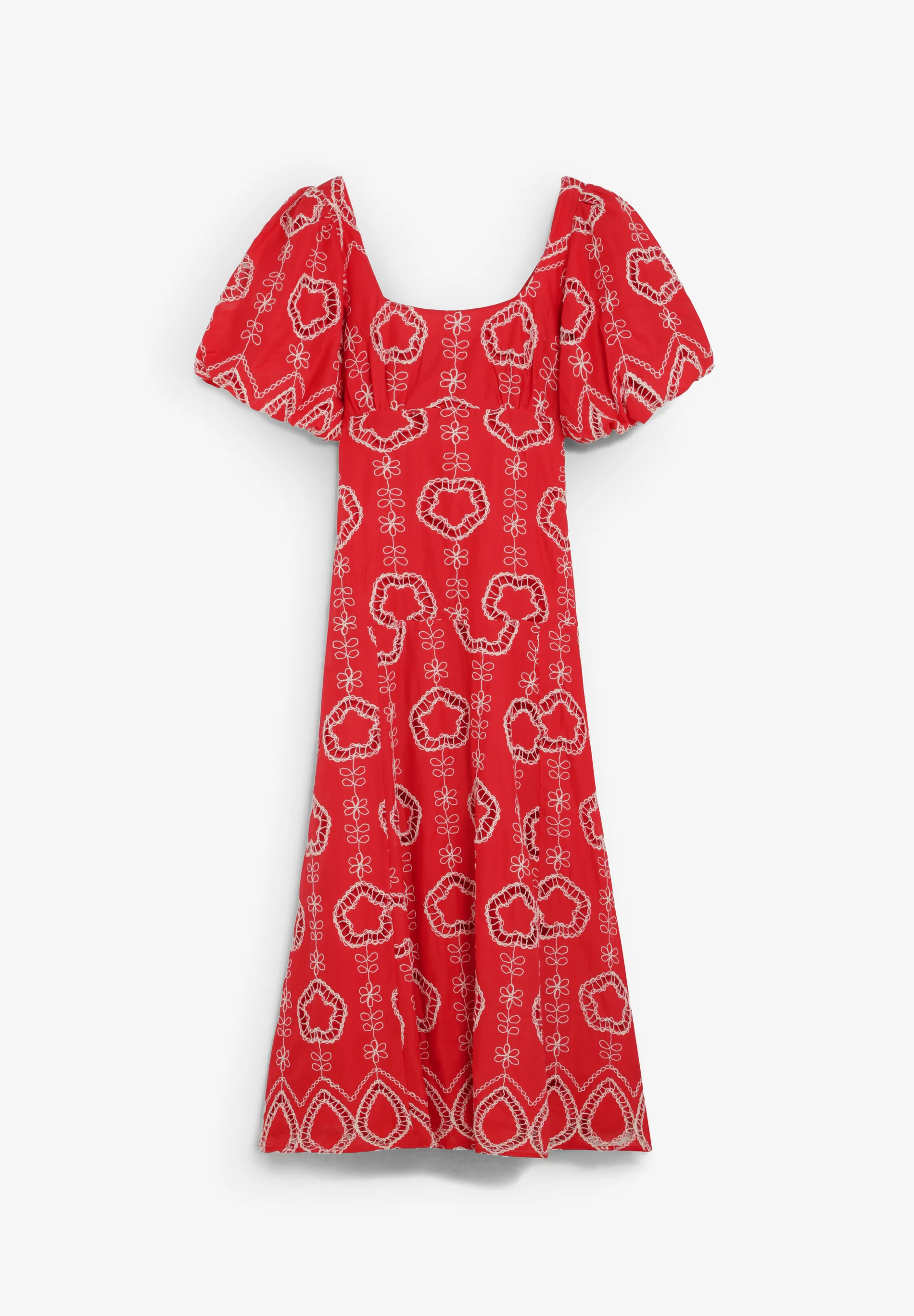 VESTIDO MIDI MANGAS ABULLONADAS - Image 4