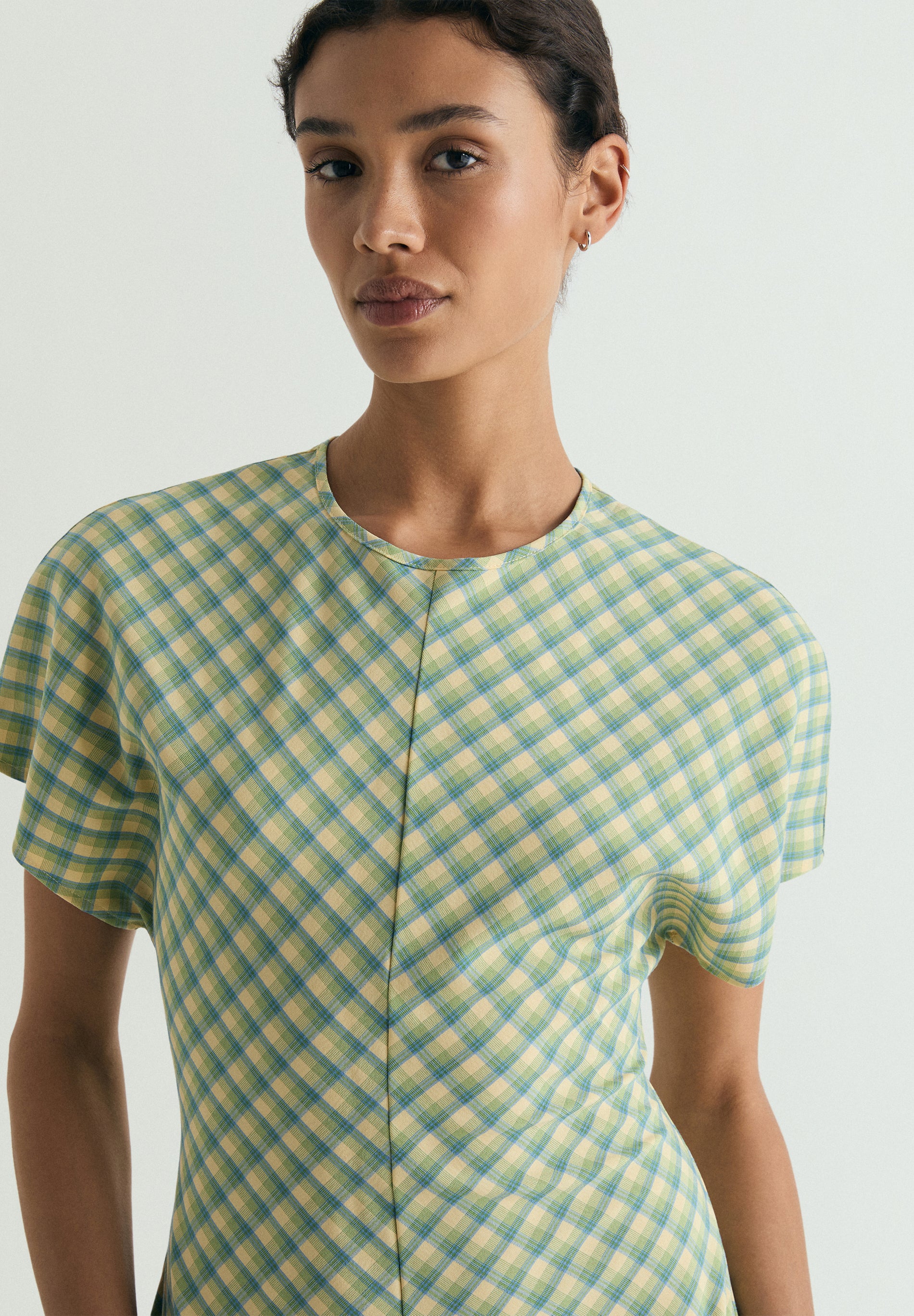 VESTIDO MIDI ESTAMPADO CUADROS - Image 3