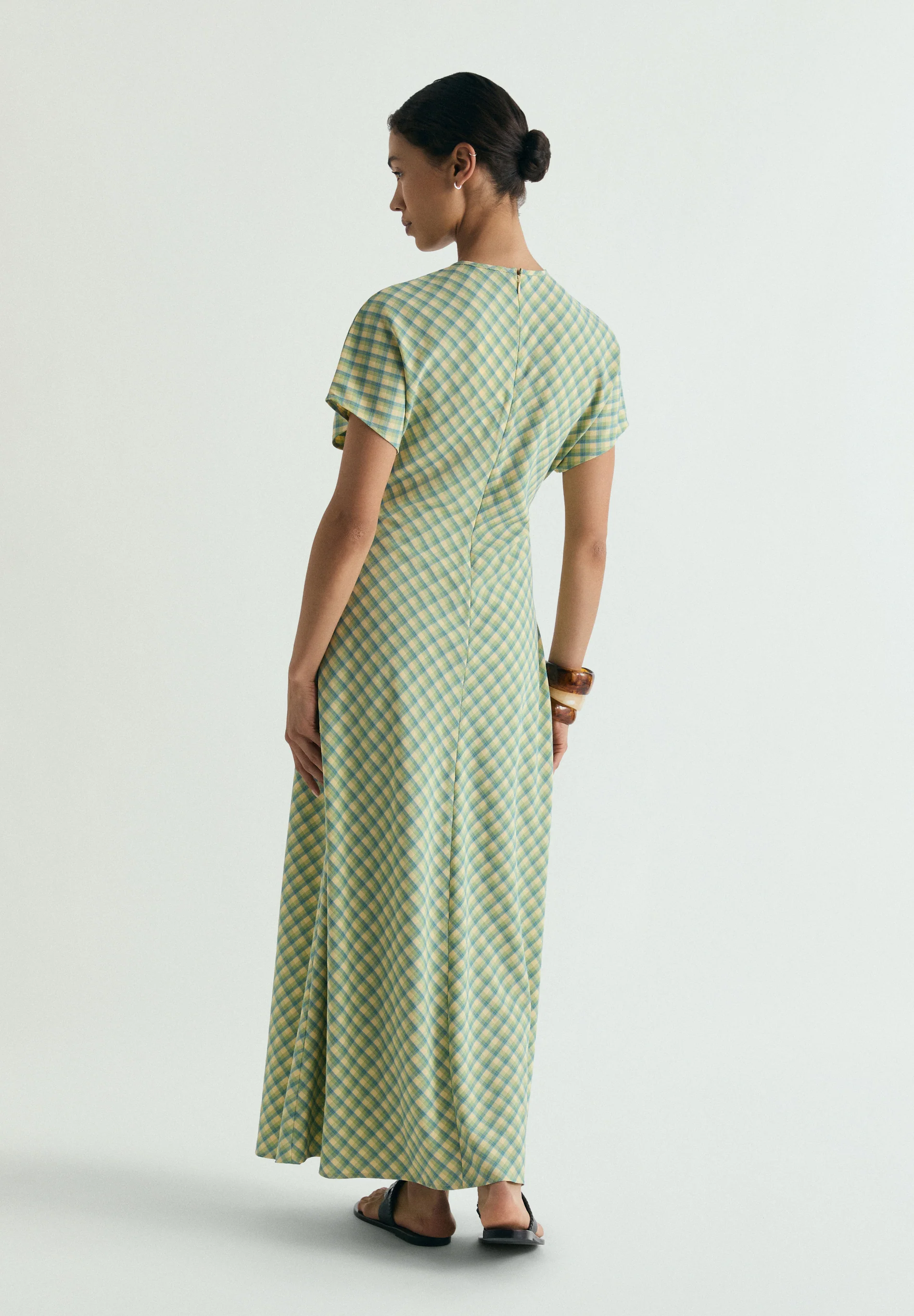 VESTIDO MIDI ESTAMPADO CUADROS - Image 4