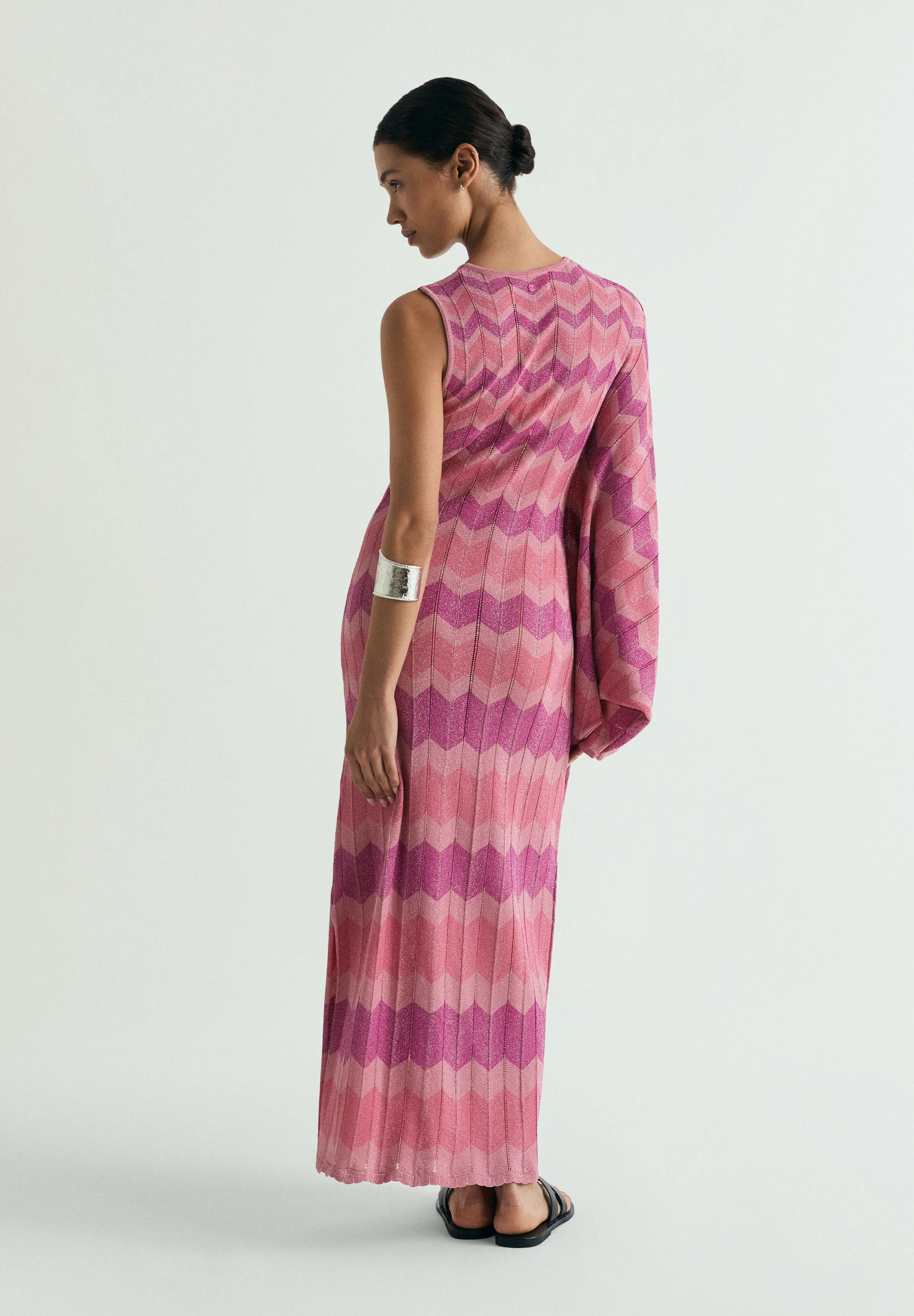 VESTIDO ASIMÉTRICO PUNTO LÚREX - Image 3