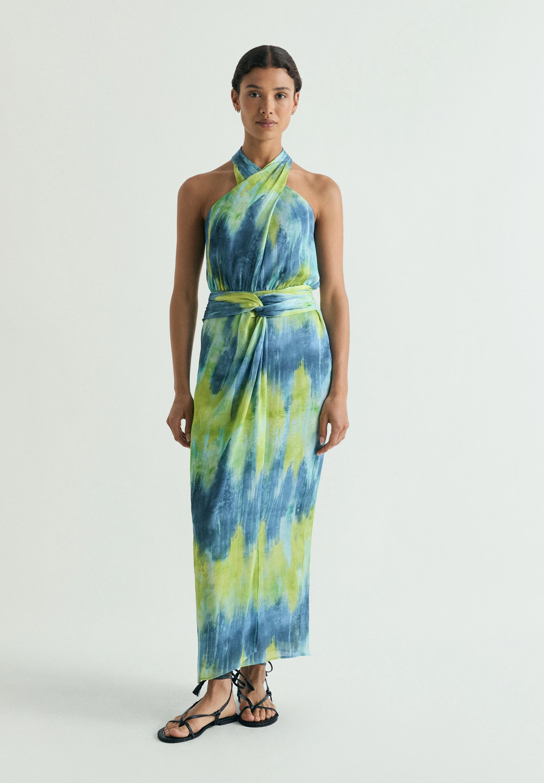 VESTIDO MIDI TIE DYE NUDO