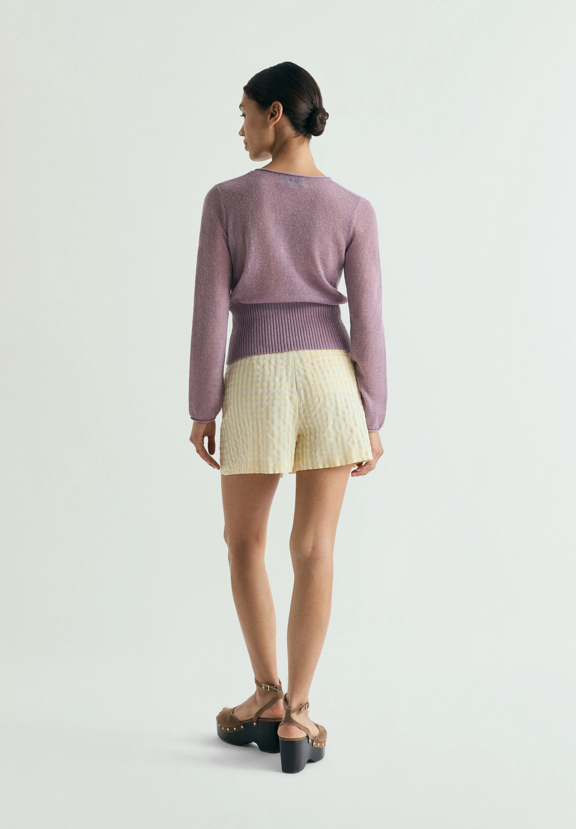 FALDA PANTALÓN VICHY BOTONES - Image 4