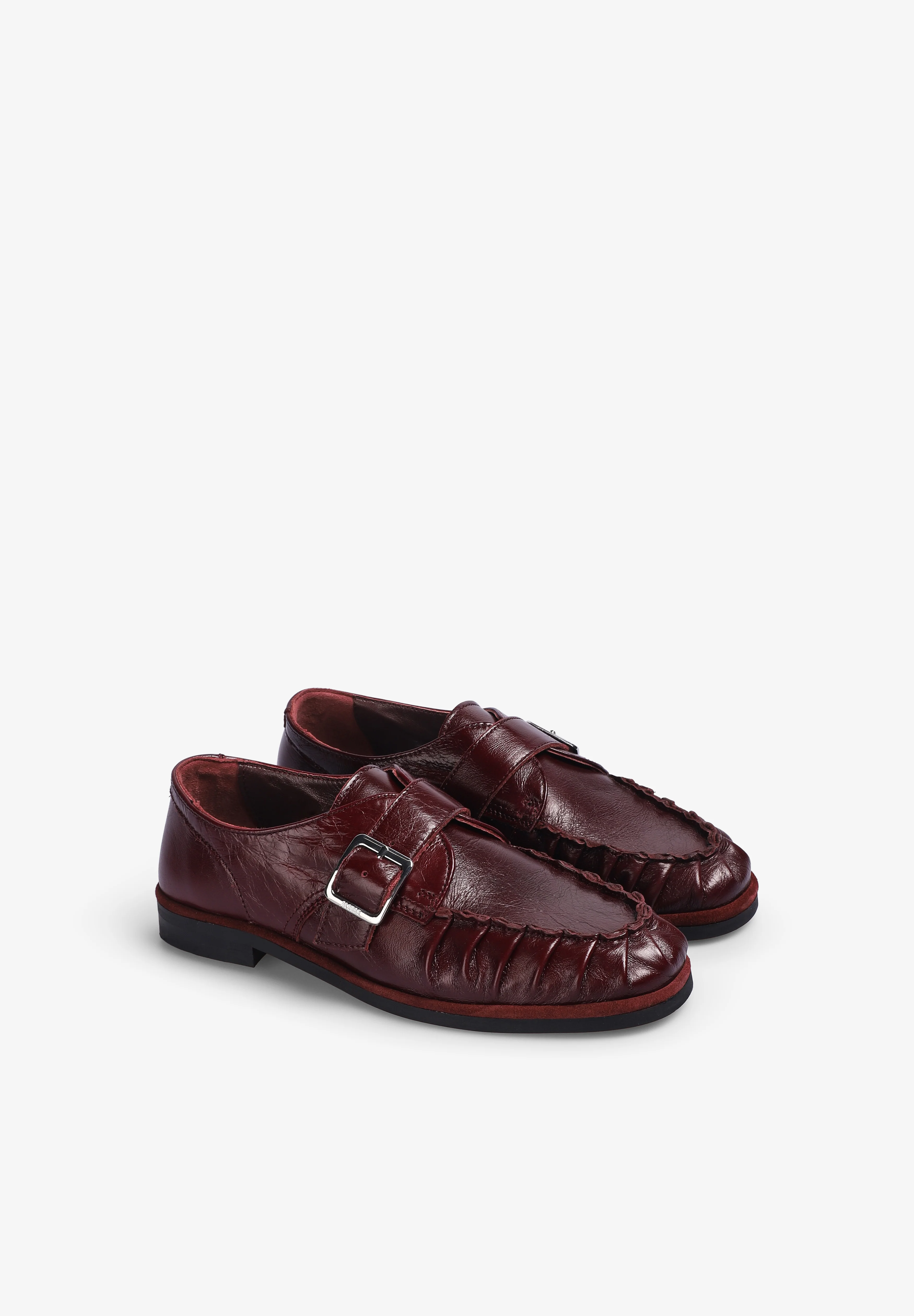 ALOHAS | BRANDY BURGUNDY LEATHER LOAFERS - Image 2