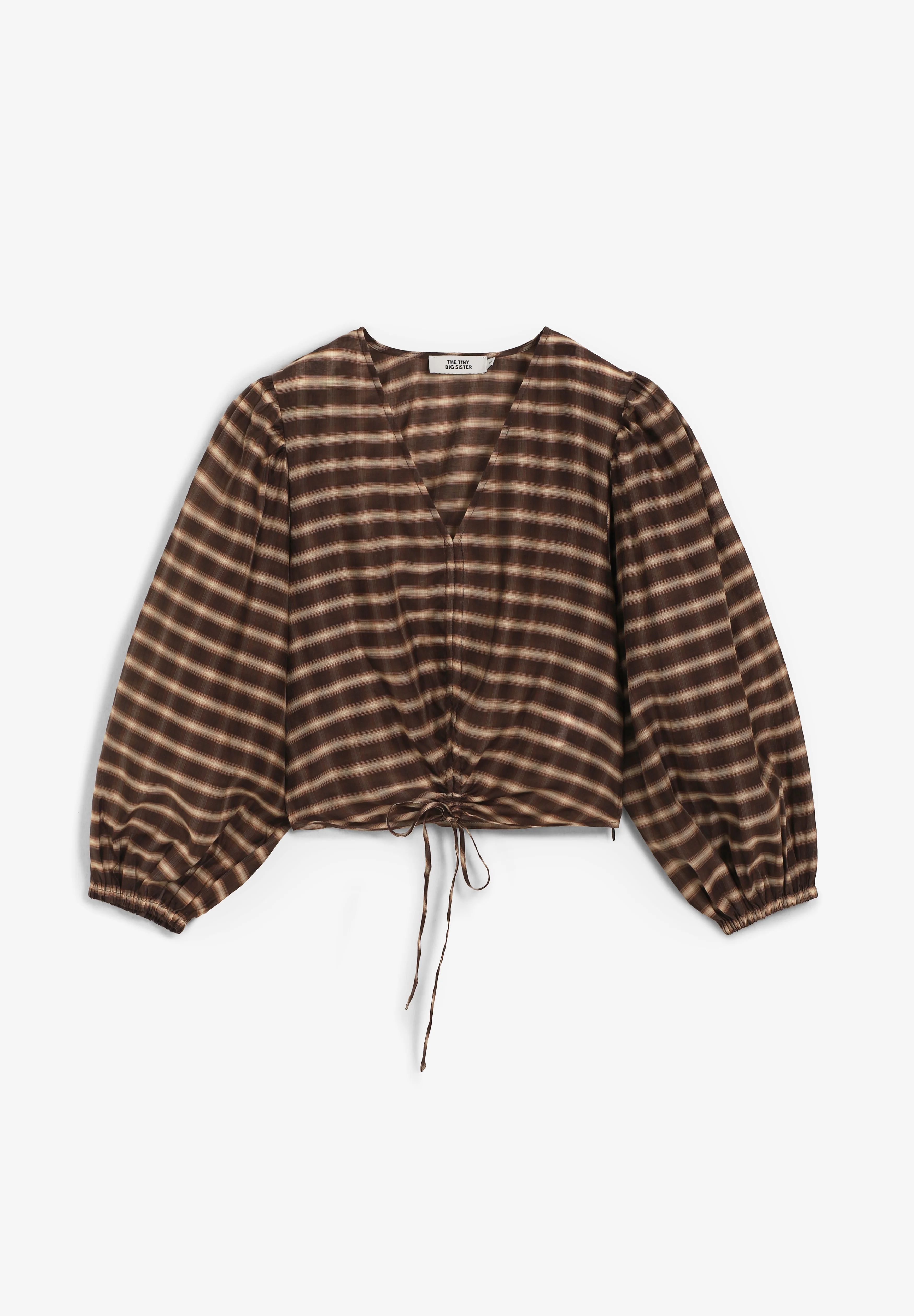 THE TINY BIG SISTER | BLUSA CHECK V-NECK - Image 3