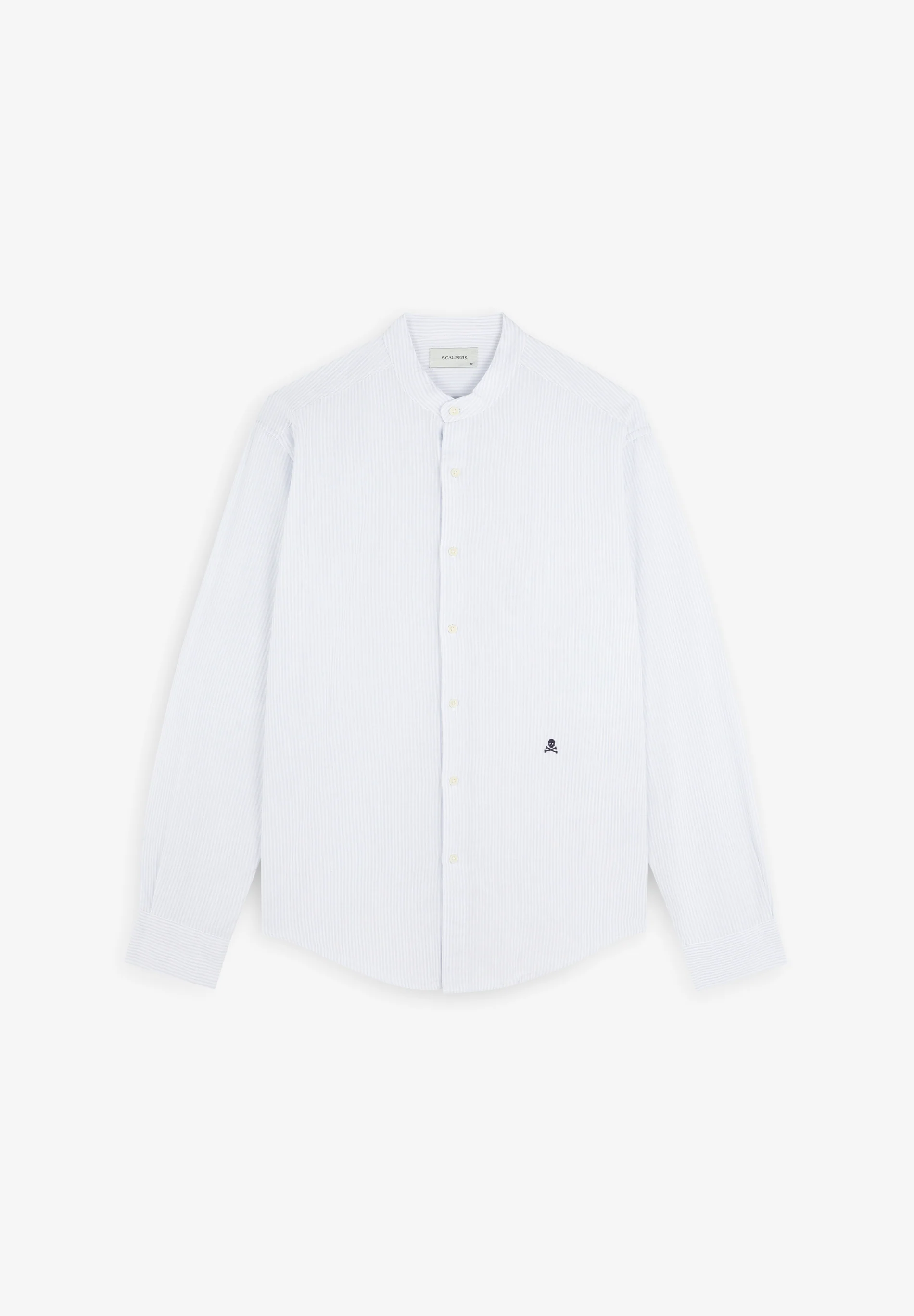 CAMISA RAYAS CUELLO MAO