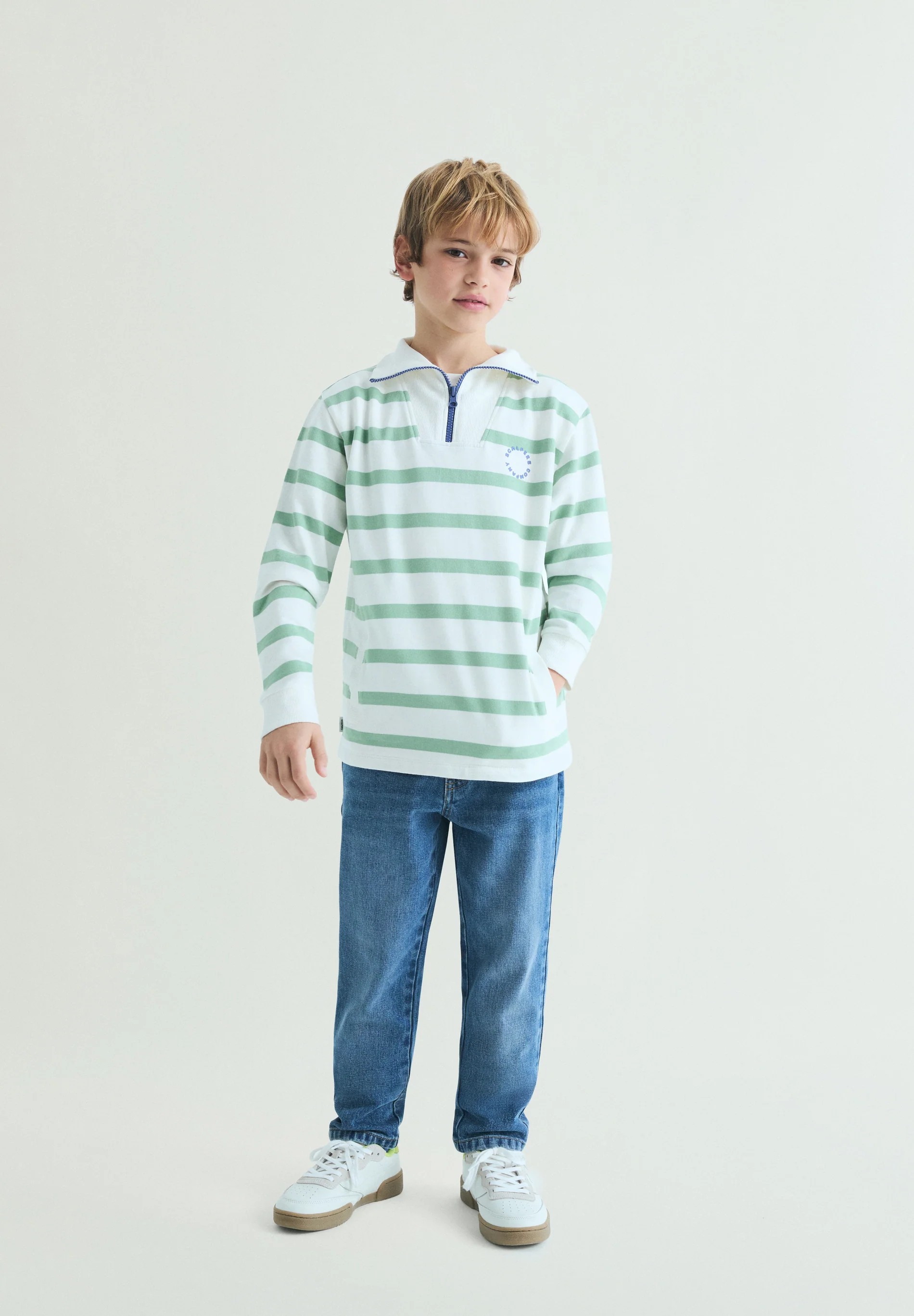 SUDADERA DE RAYAS CON CUELLO POLO - Image 3