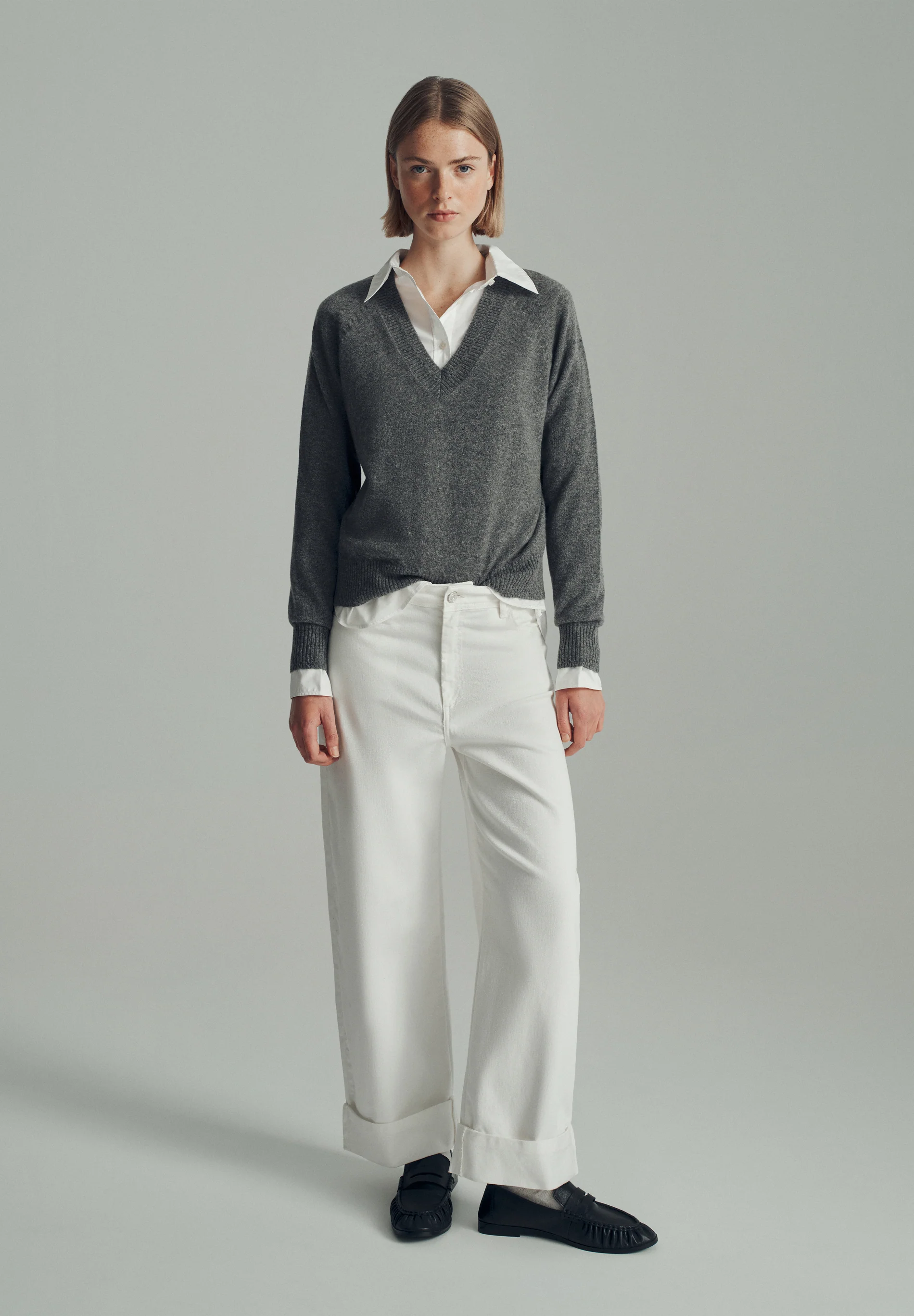 JERSEY 100% CASHMERE CUELLO PICO