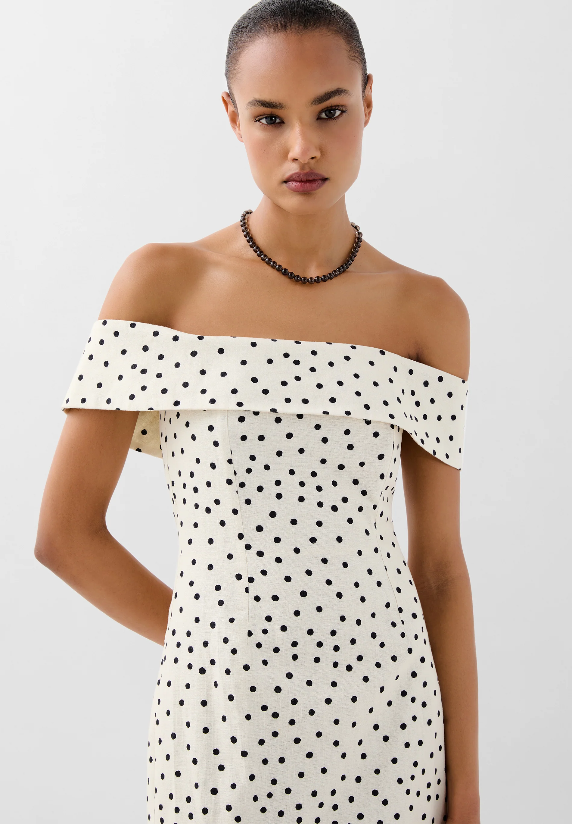 VESTIDO LINO LUNARES MIDI - Image 3