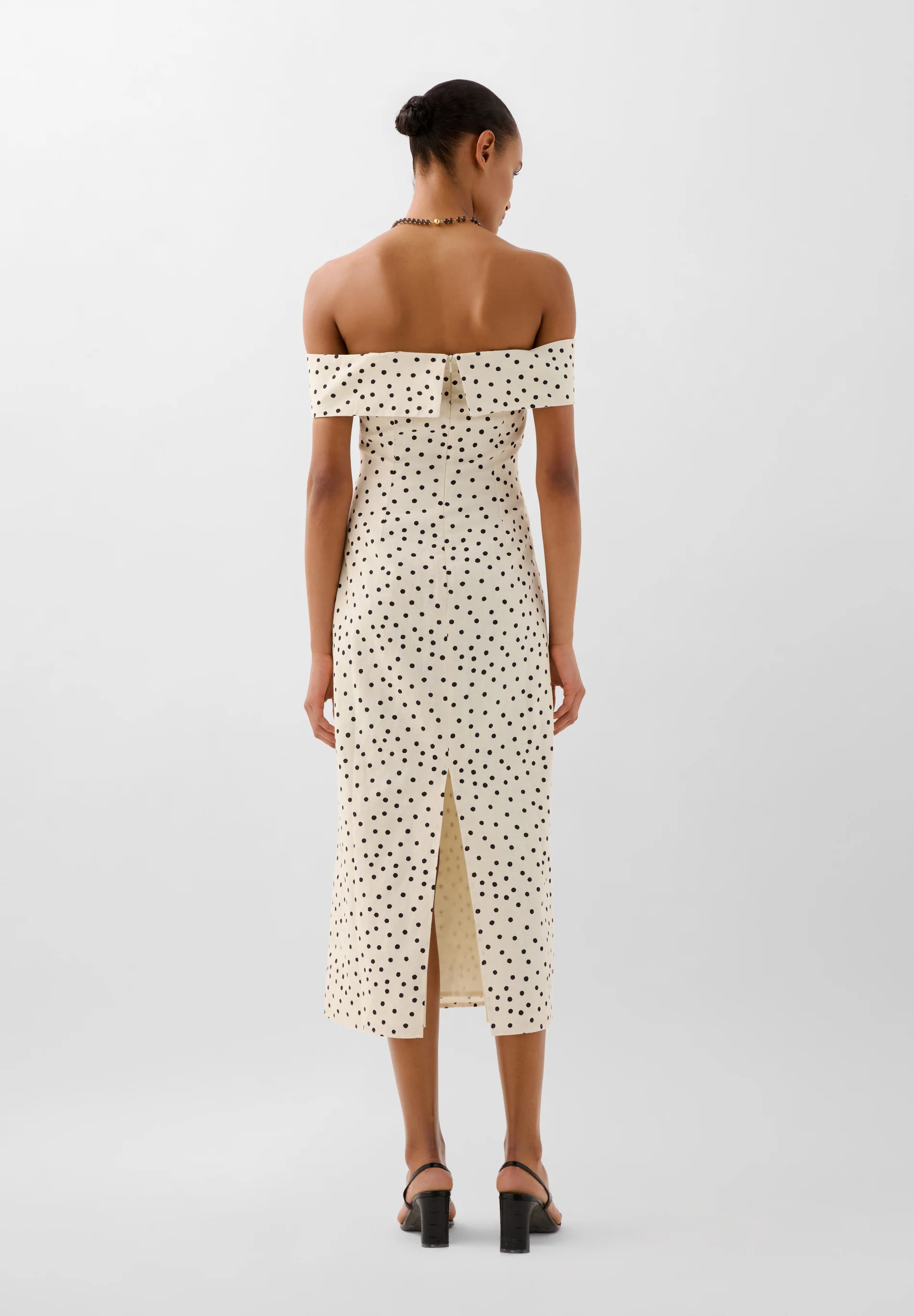 VESTIDO LINO LUNARES MIDI - Image 4