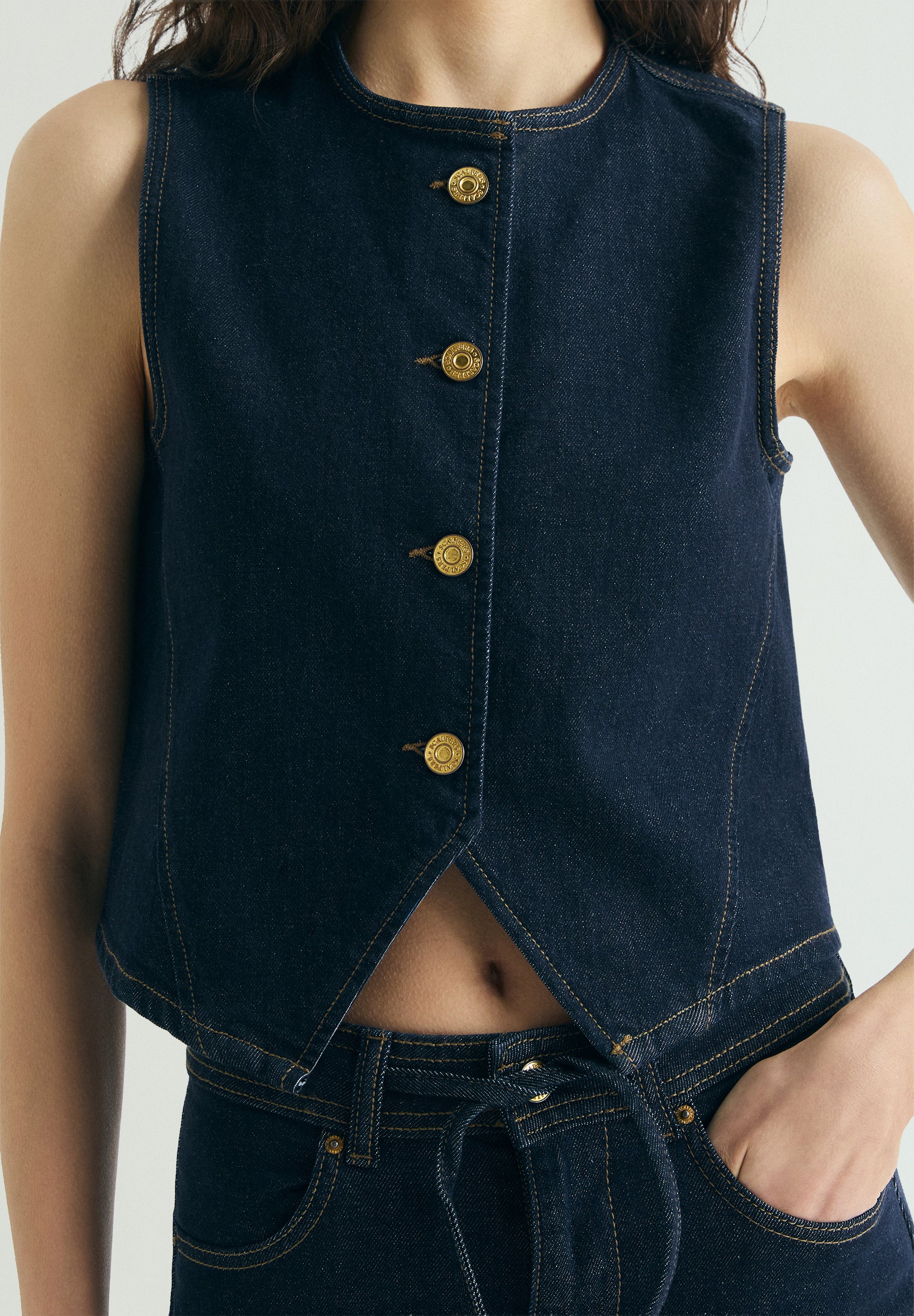 CHALECO DENIM CROPPED - Image 4