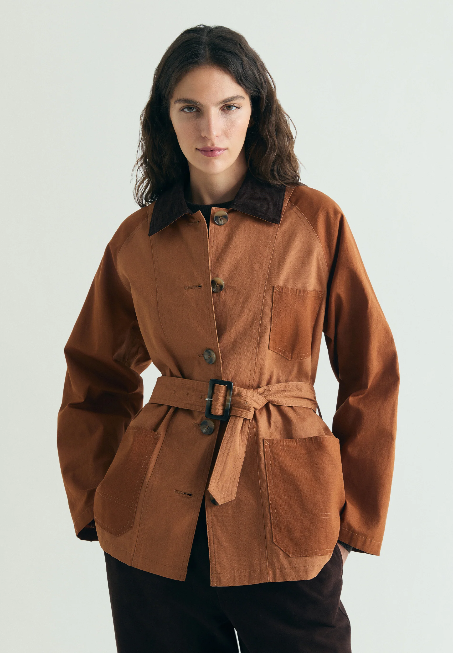 CHAQUETA ENCERADA BICOLOR