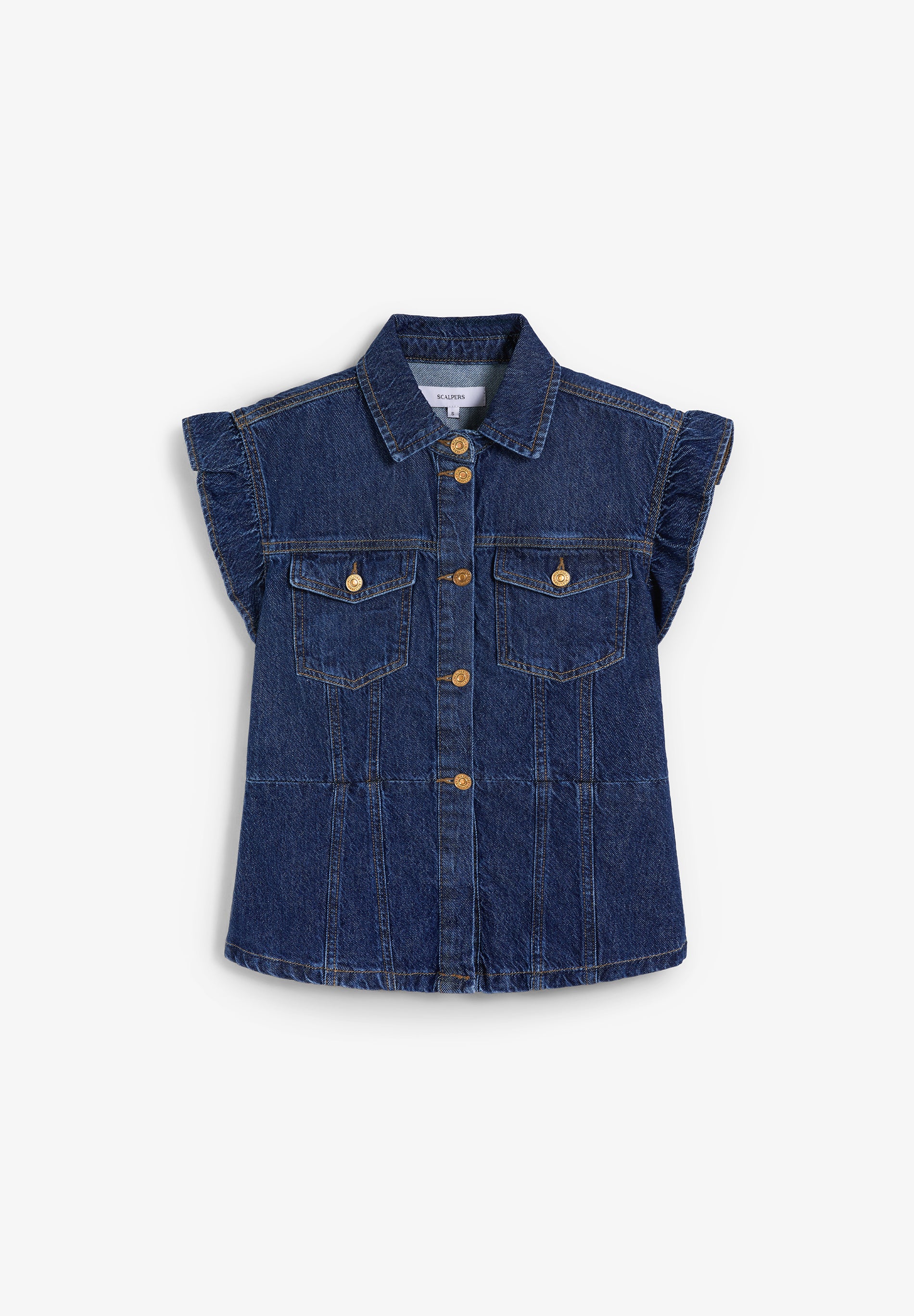CAMISA DENIM CON MANGA VOLANTE - Image 5