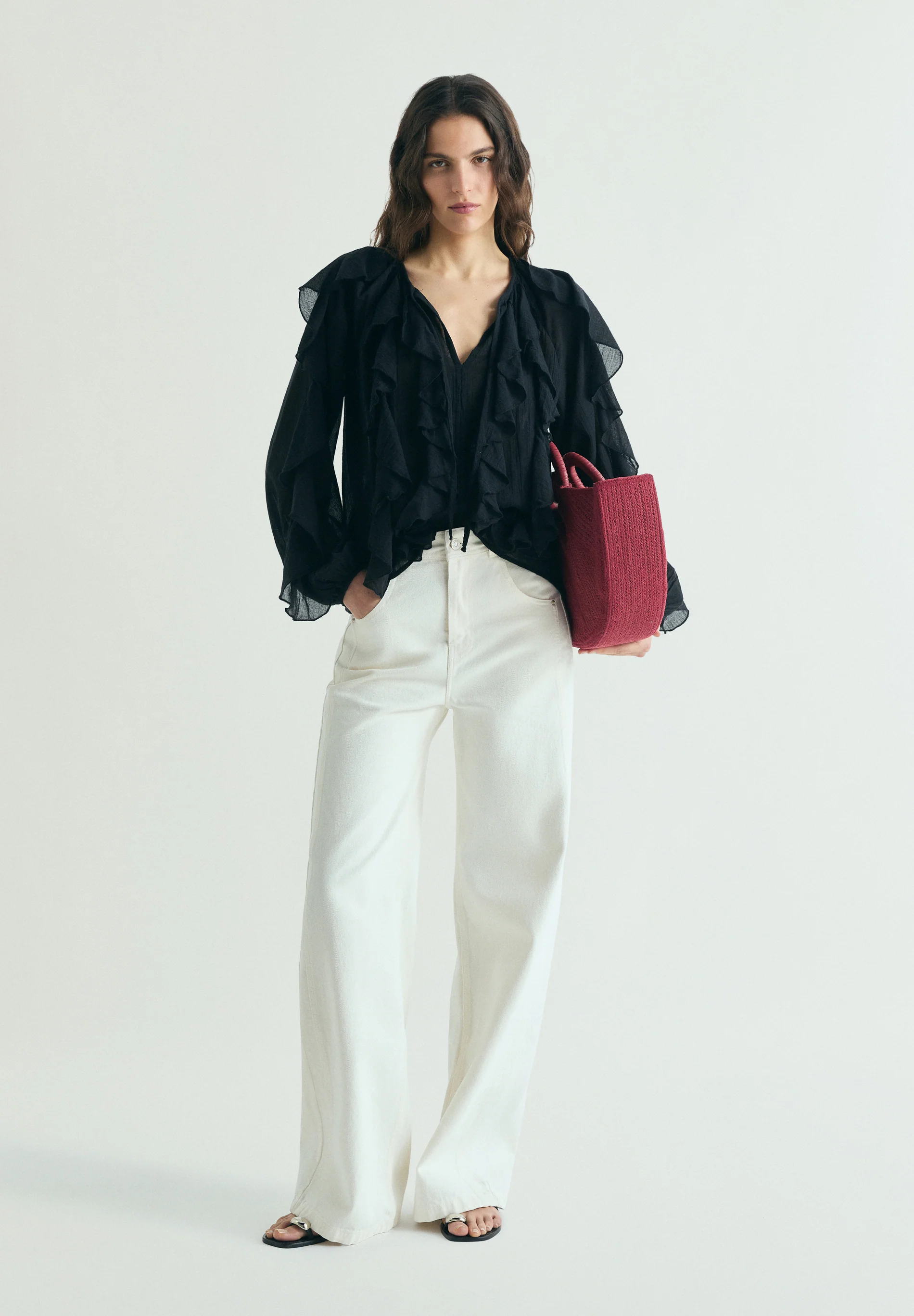 BLUSA ALGODÓN VOLANTES - Image 2