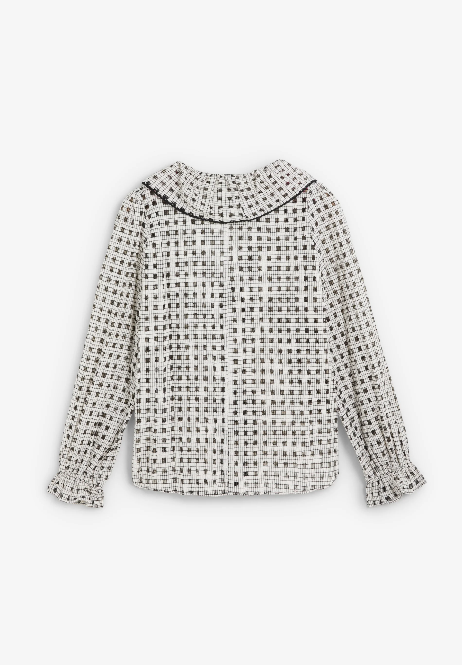 BLUSA ALGODÓN CUADROS VOLANTE - Image 6