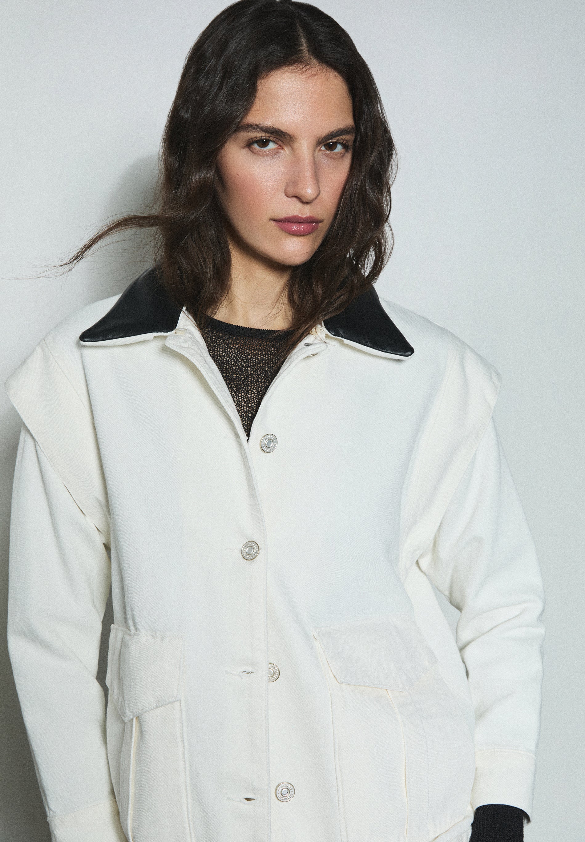 CHAQUETA DENIM CONTRASTE