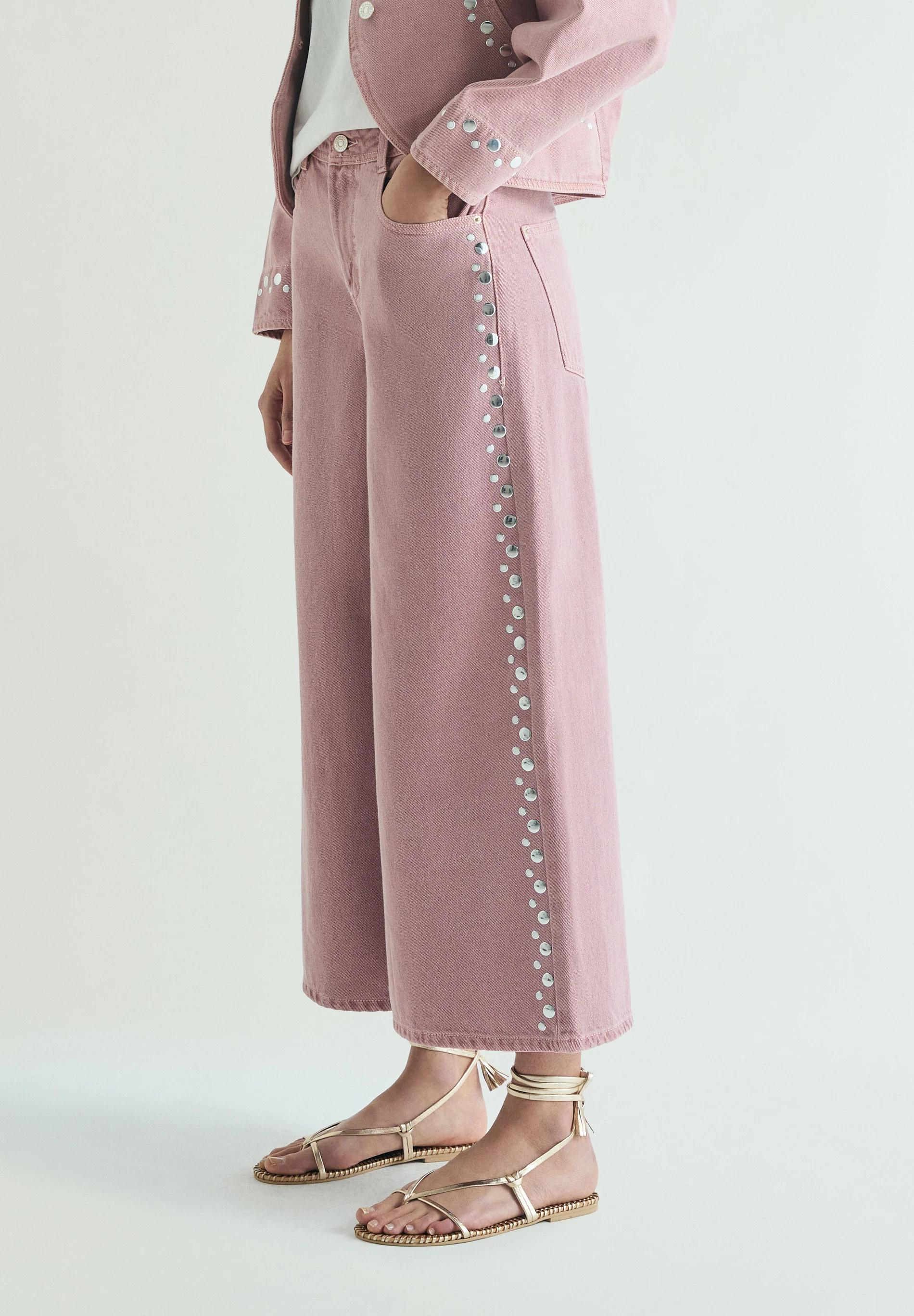 JEANS CULOTTE STUDS - Image 2