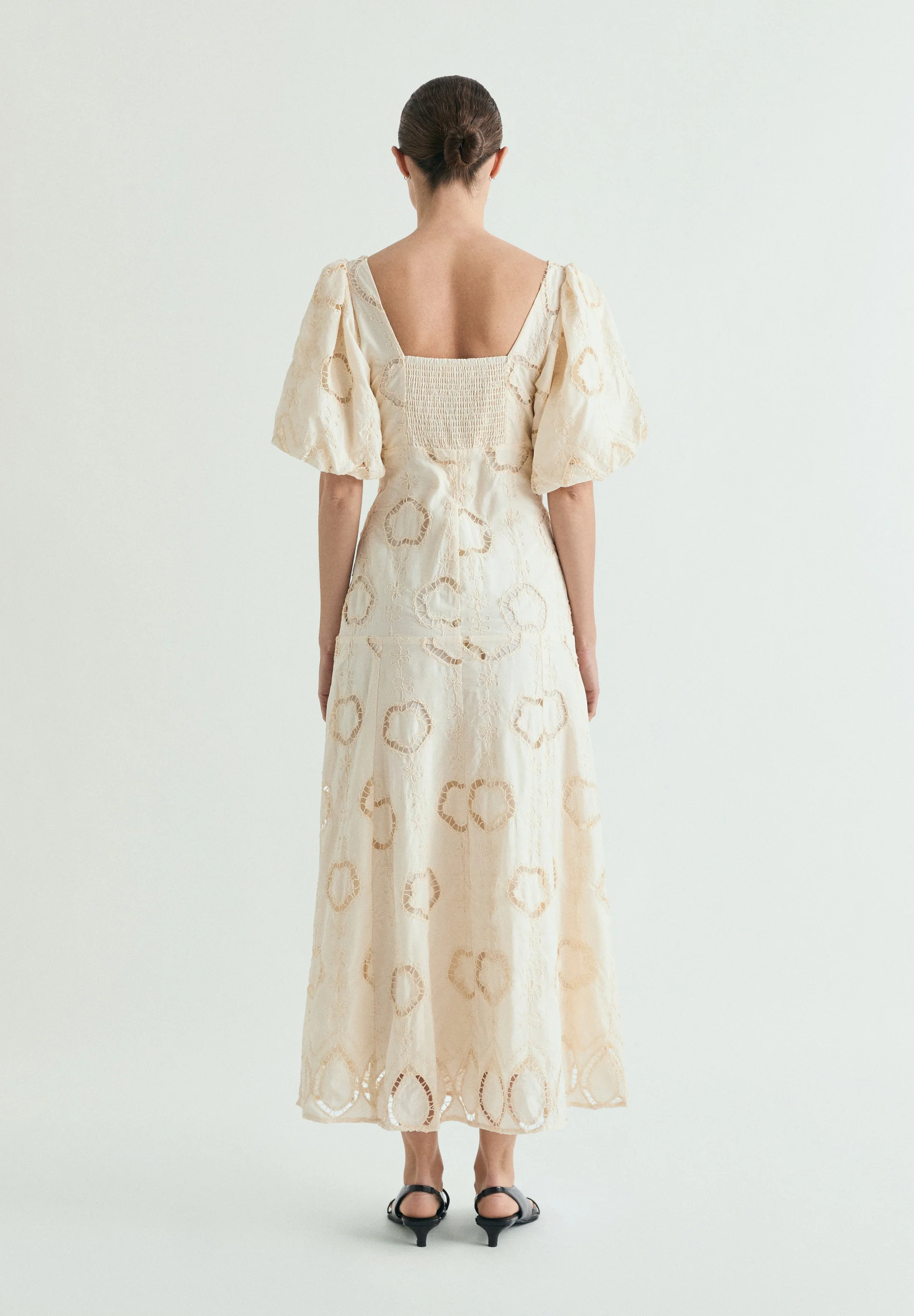 VESTIDO MIDI MANGAS ABULLONADAS - Image 5