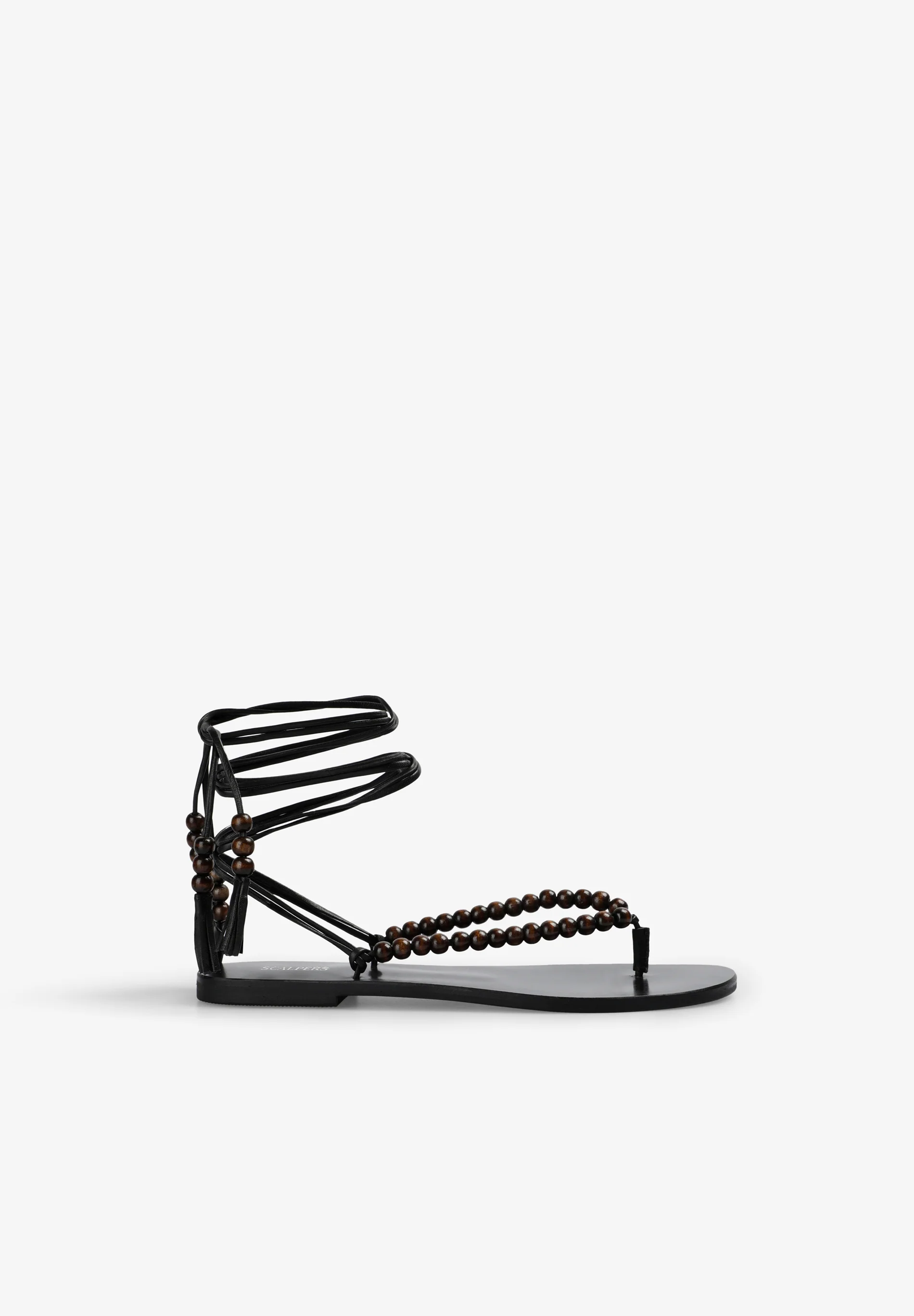 SANDALIAS PIEL CUENTAS