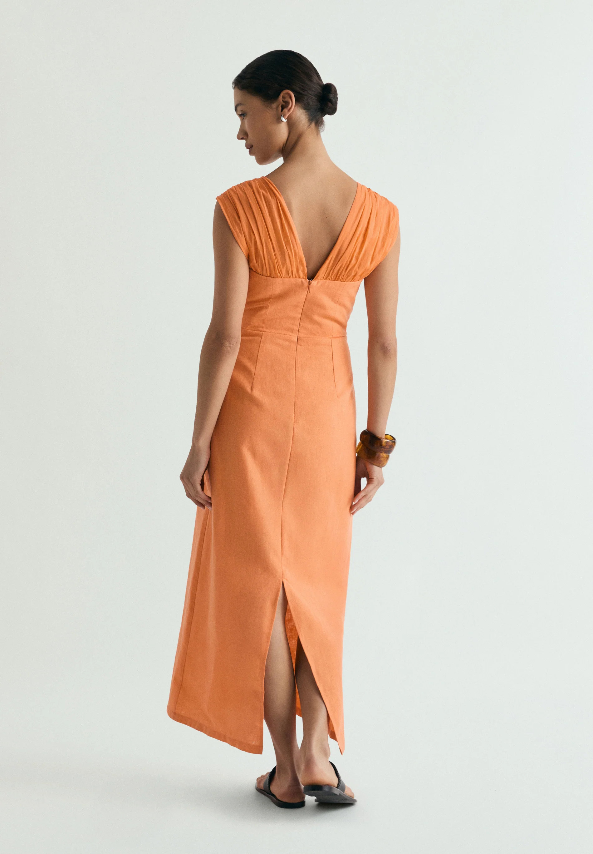 VESTIDO LINO DRAPEADO - Image 3